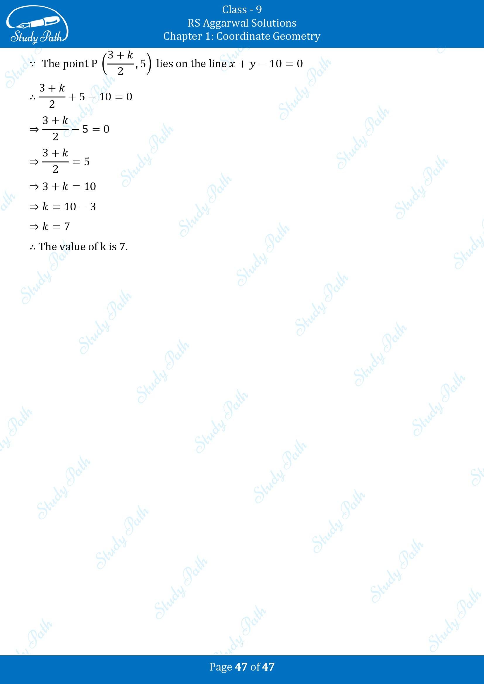 RS Aggarwal Solutions Class 9 Chapter 1 Coordinate Geometry Exercise 1B 00047