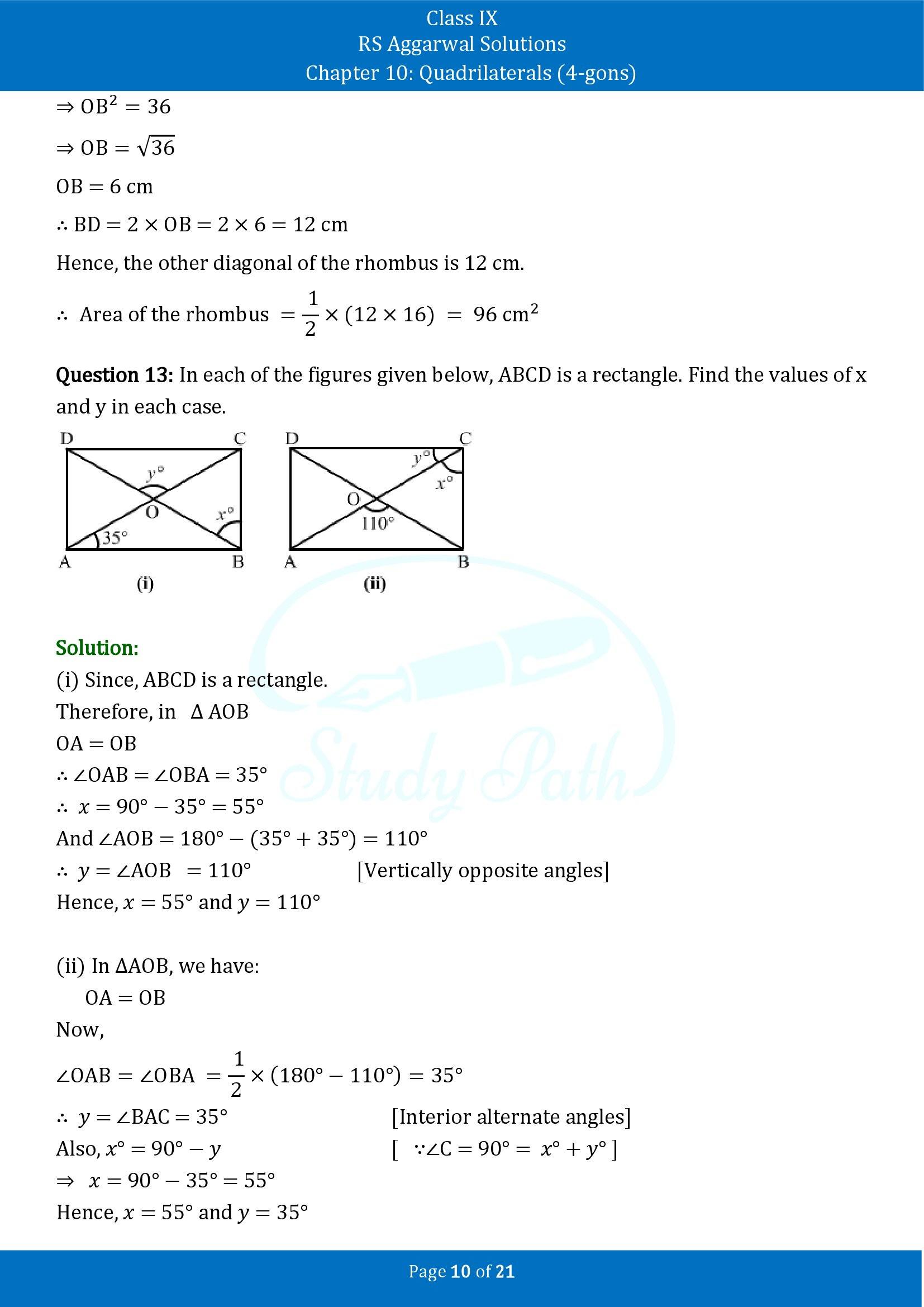 RS Aggarwal Solutions Class 9 Chapter 10 Quadrilaterals 4 gons Exercise 10B 00010