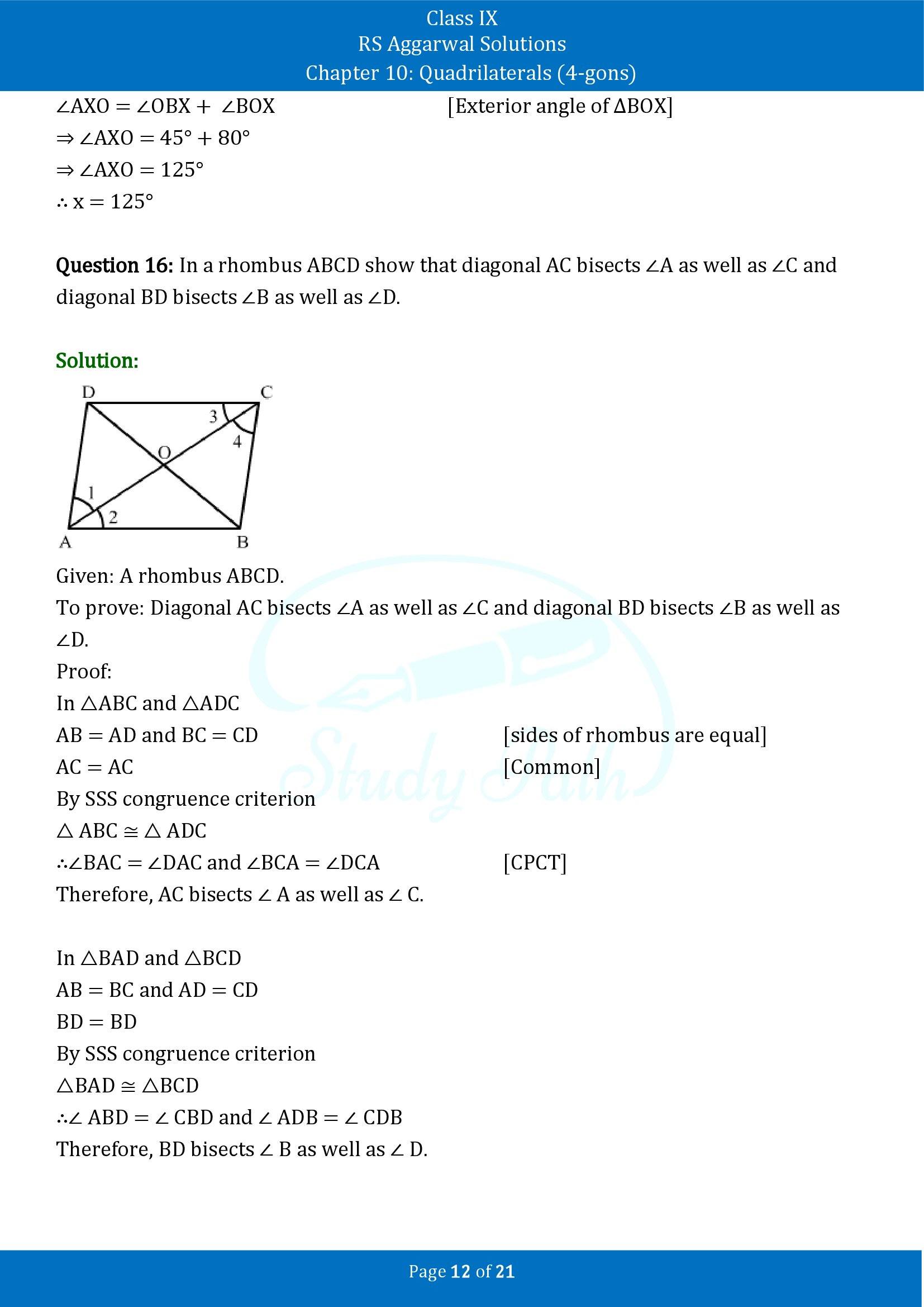 RS Aggarwal Solutions Class 9 Chapter 10 Quadrilaterals 4 gons Exercise 10B 00012
