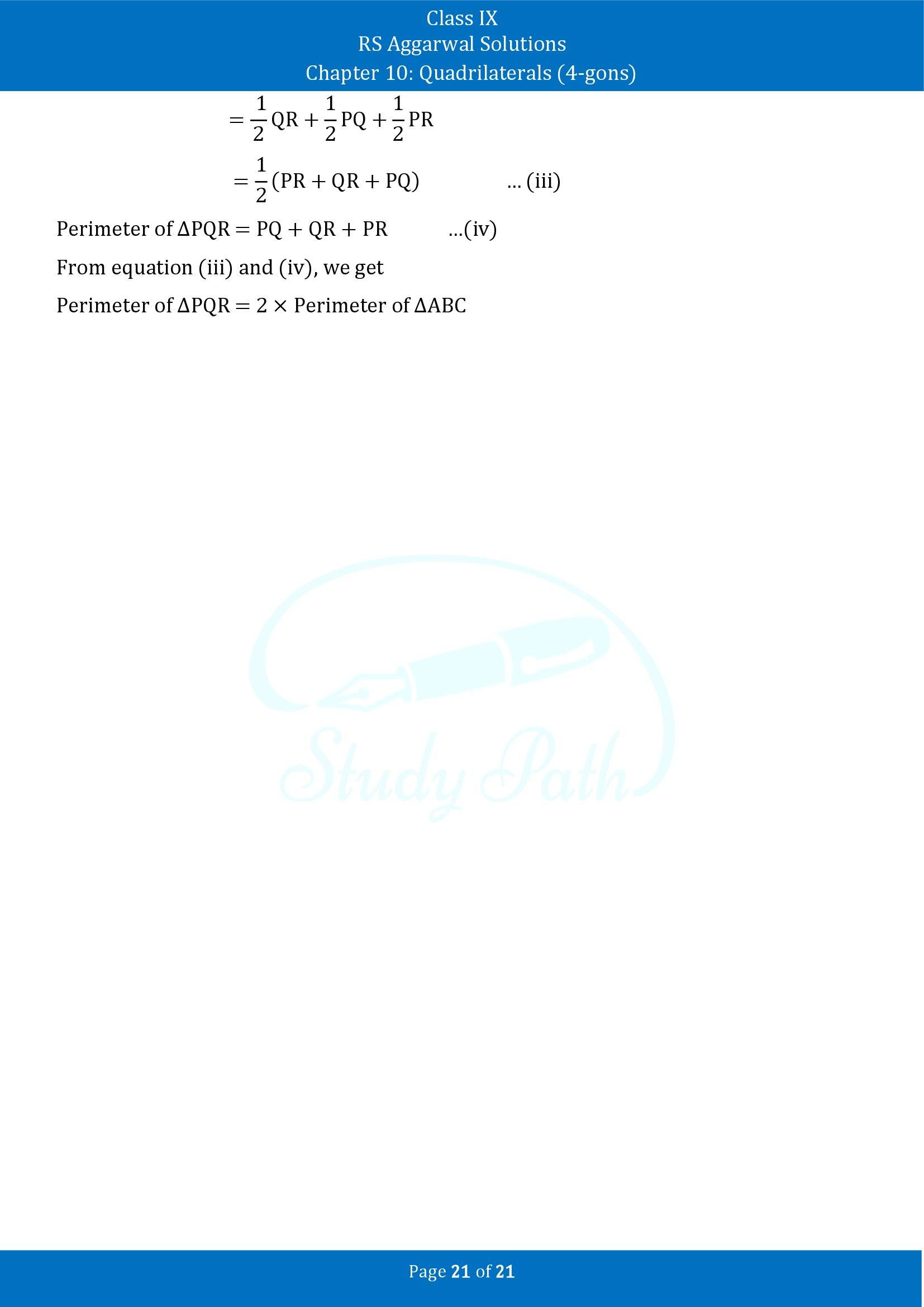 RS Aggarwal Solutions Class 9 Chapter 10 Quadrilaterals 4 gons Exercise 10B 00021