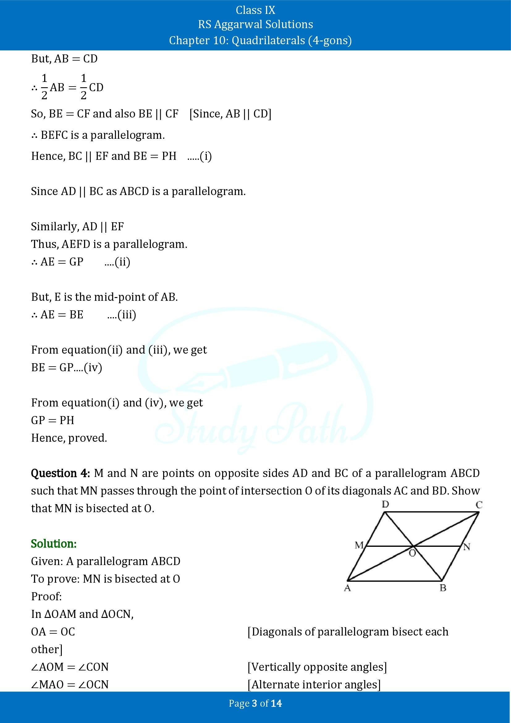 RS Aggarwal Solutions Class 9 Chapter 10 Quadrilaterals 4 gons Exercise 10C 00003