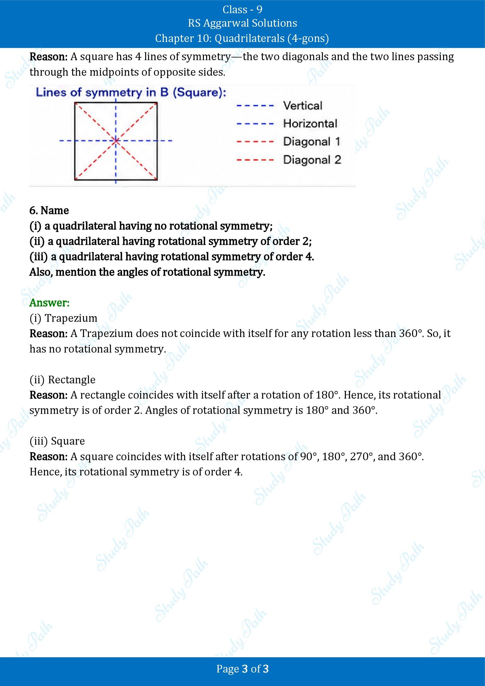 RS Aggarwal Solutions Class 9 Chapter 10 Quadrilaterals 4 gons Exercise 10D 00003