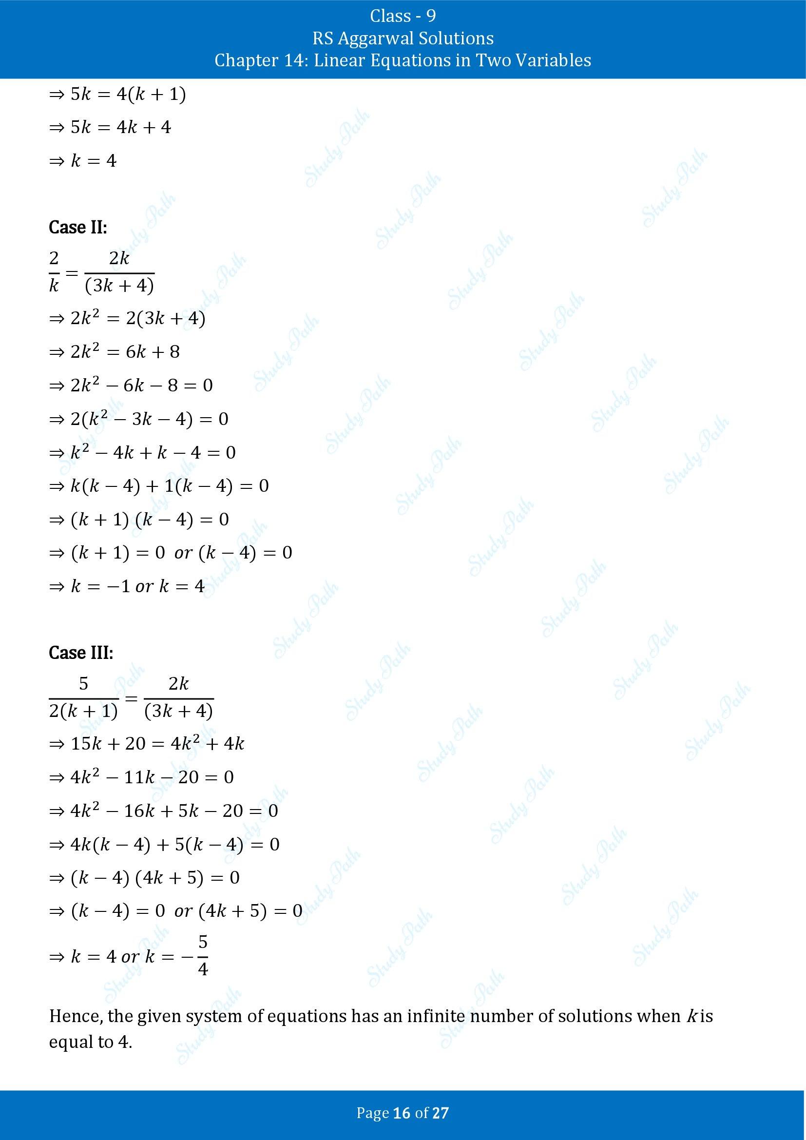 RS Aggarwal Solutions Class 9 Chapter 14 Linear Equations in Two Variables Exercise 14F 00016