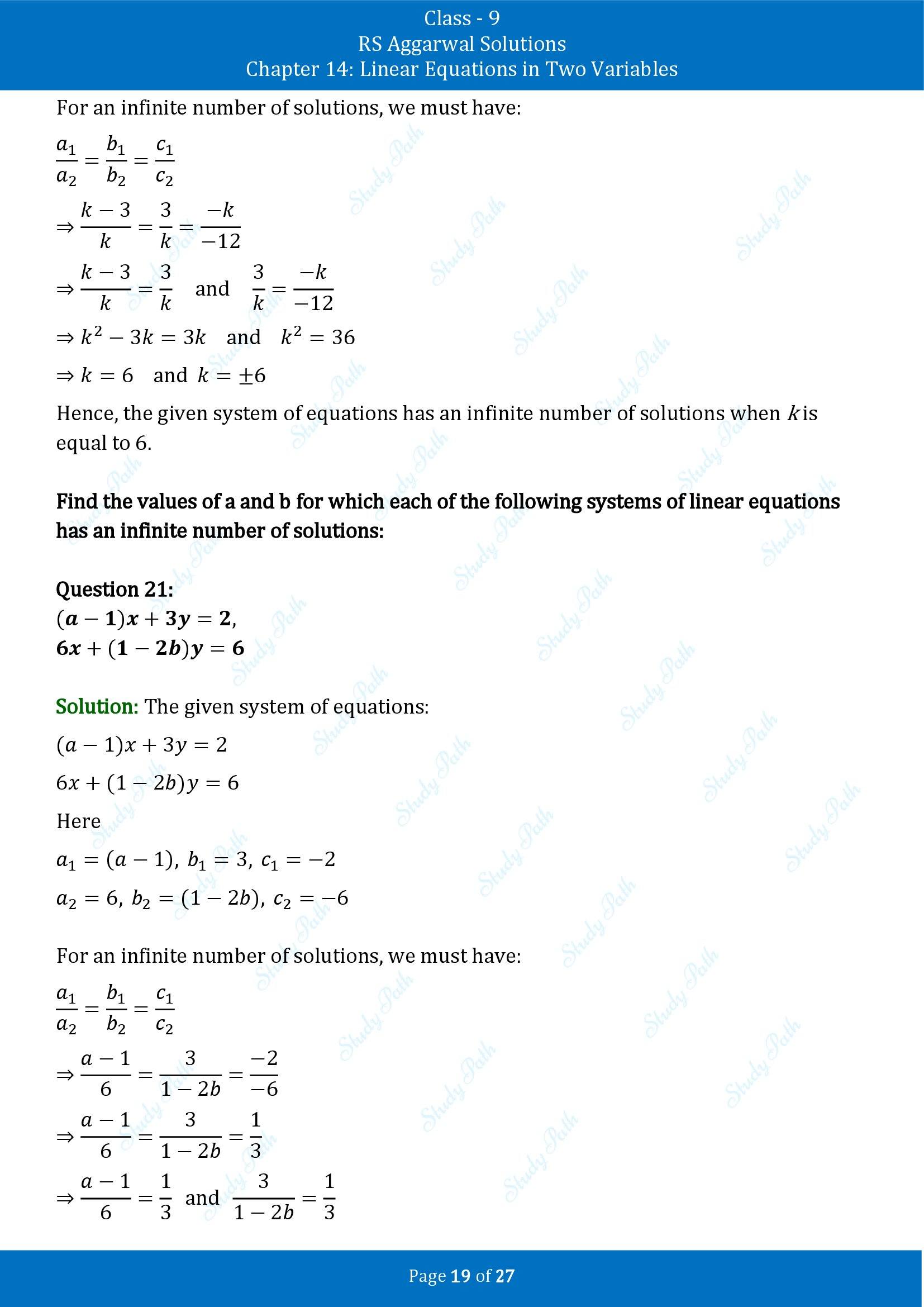 RS Aggarwal Solutions Class 9 Chapter 14 Linear Equations in Two Variables Exercise 14F 00019