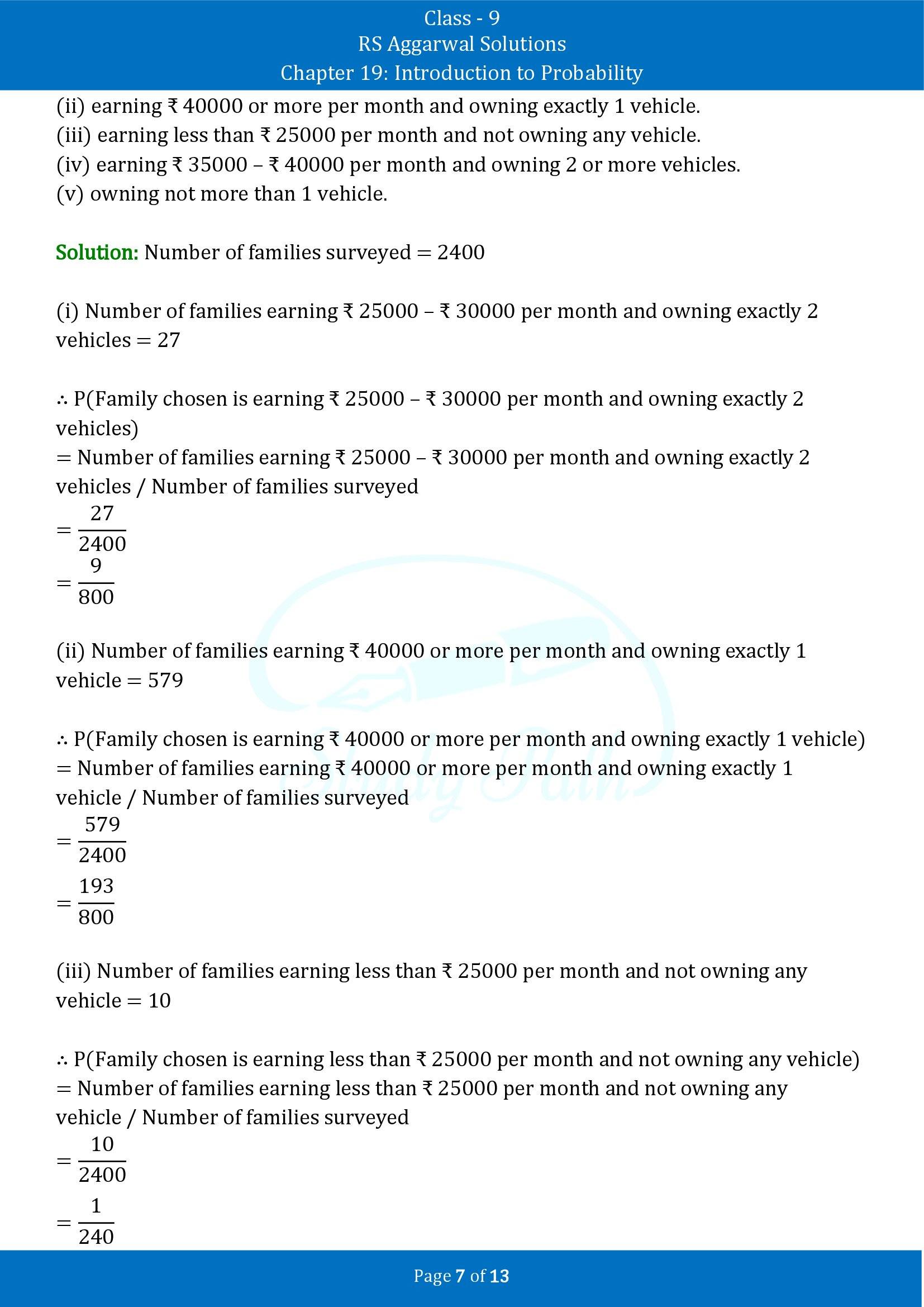 RS Aggarwal Solutions Class 9 Chapter 19 Introduction to Probability Exercise 19B 00007