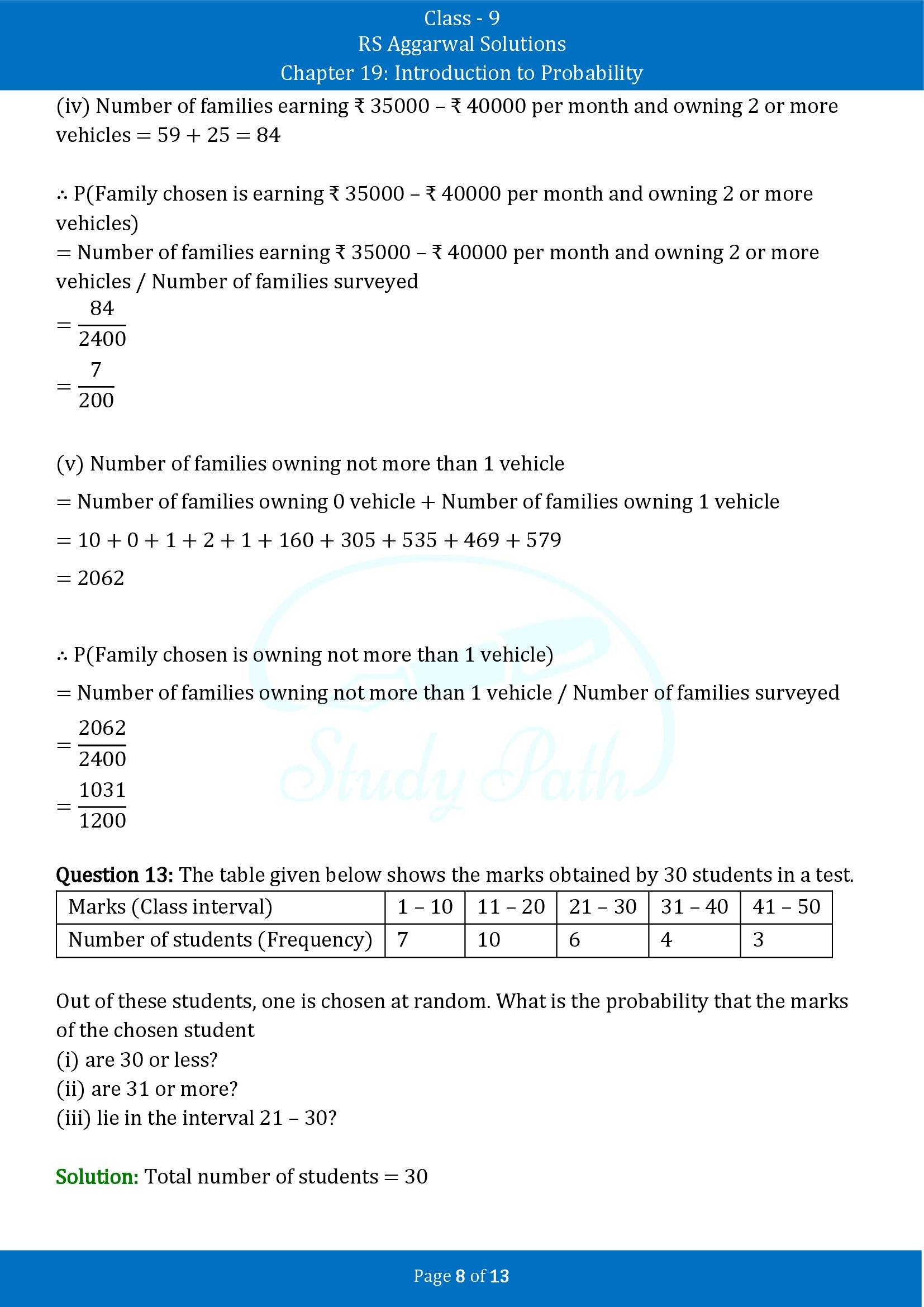 RS Aggarwal Solutions Class 9 Chapter 19 Introduction to Probability Exercise 19B 00008