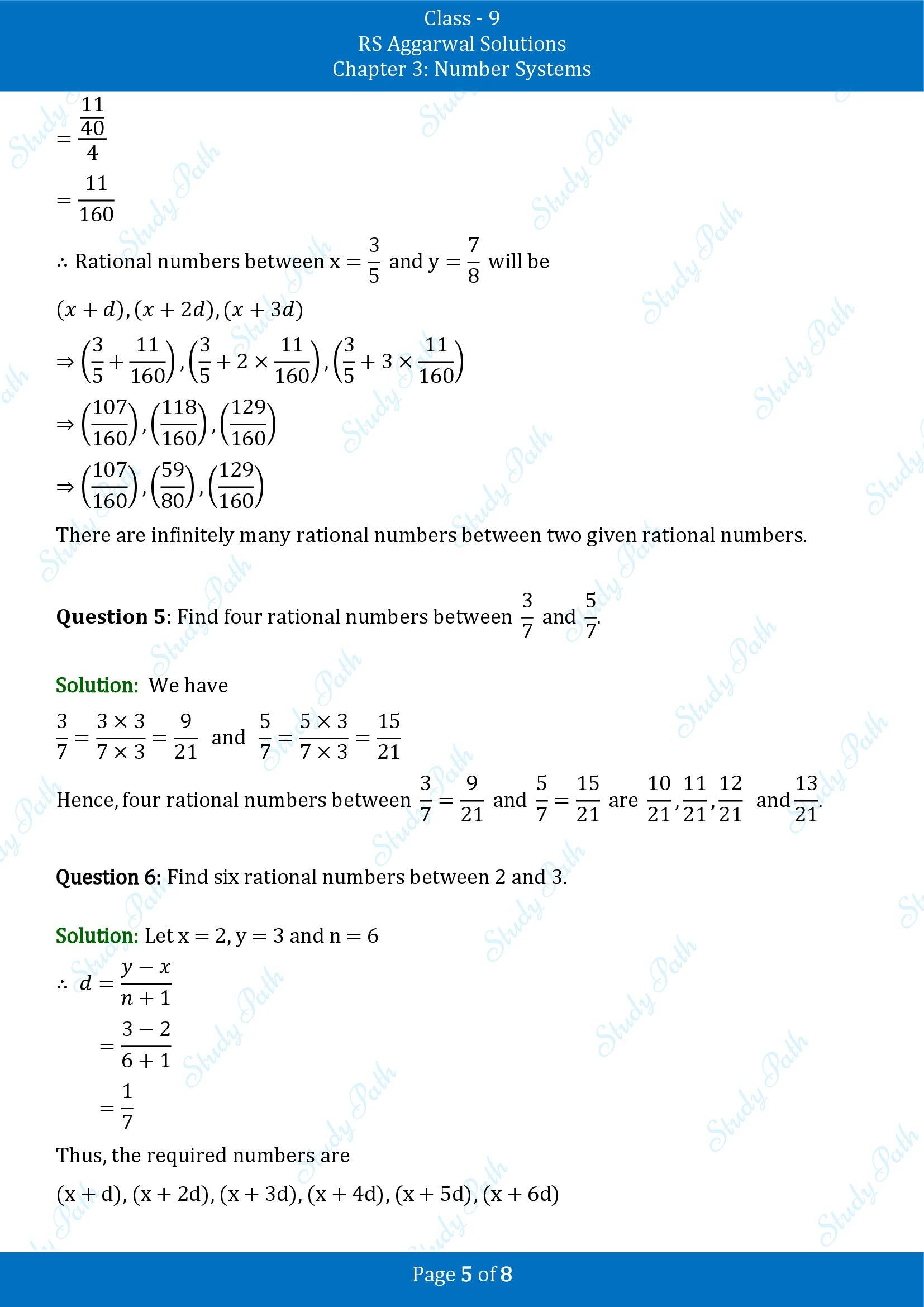 RS Aggarwal Solutions Class 9 Chapter 3 Number Systems Exercise 3A 00005