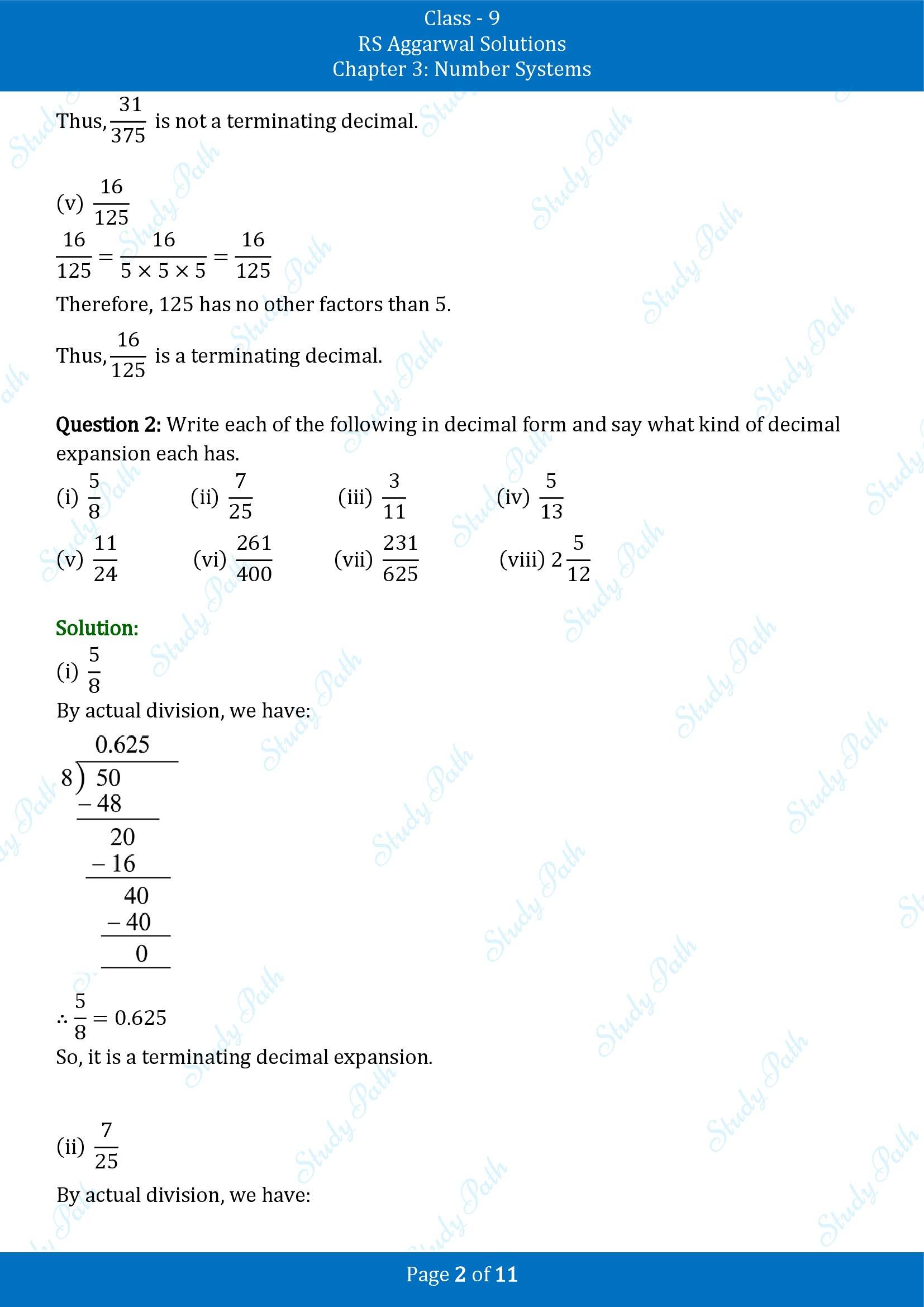 RS Aggarwal Solutions Class 9 Chapter 3 Number Systems Exercise 3B 00002