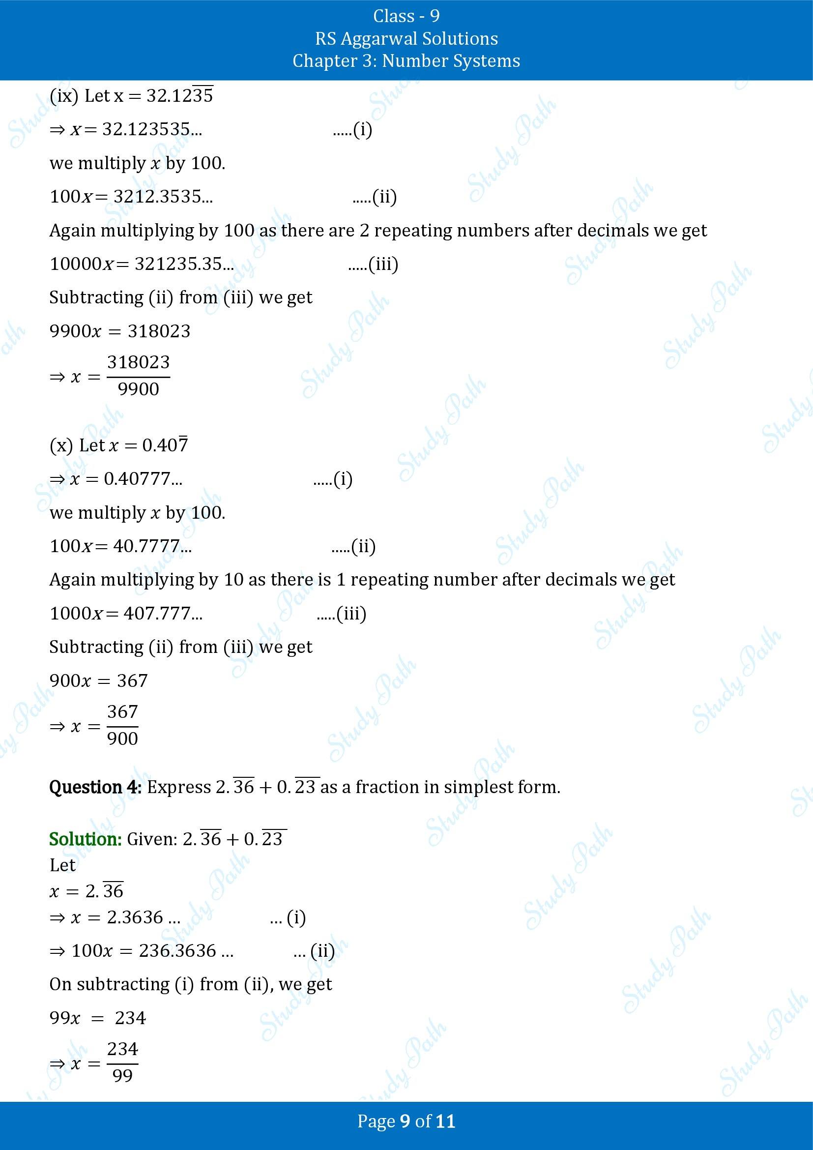 RS Aggarwal Solutions Class 9 Chapter 3 Number Systems Exercise 3B 00009