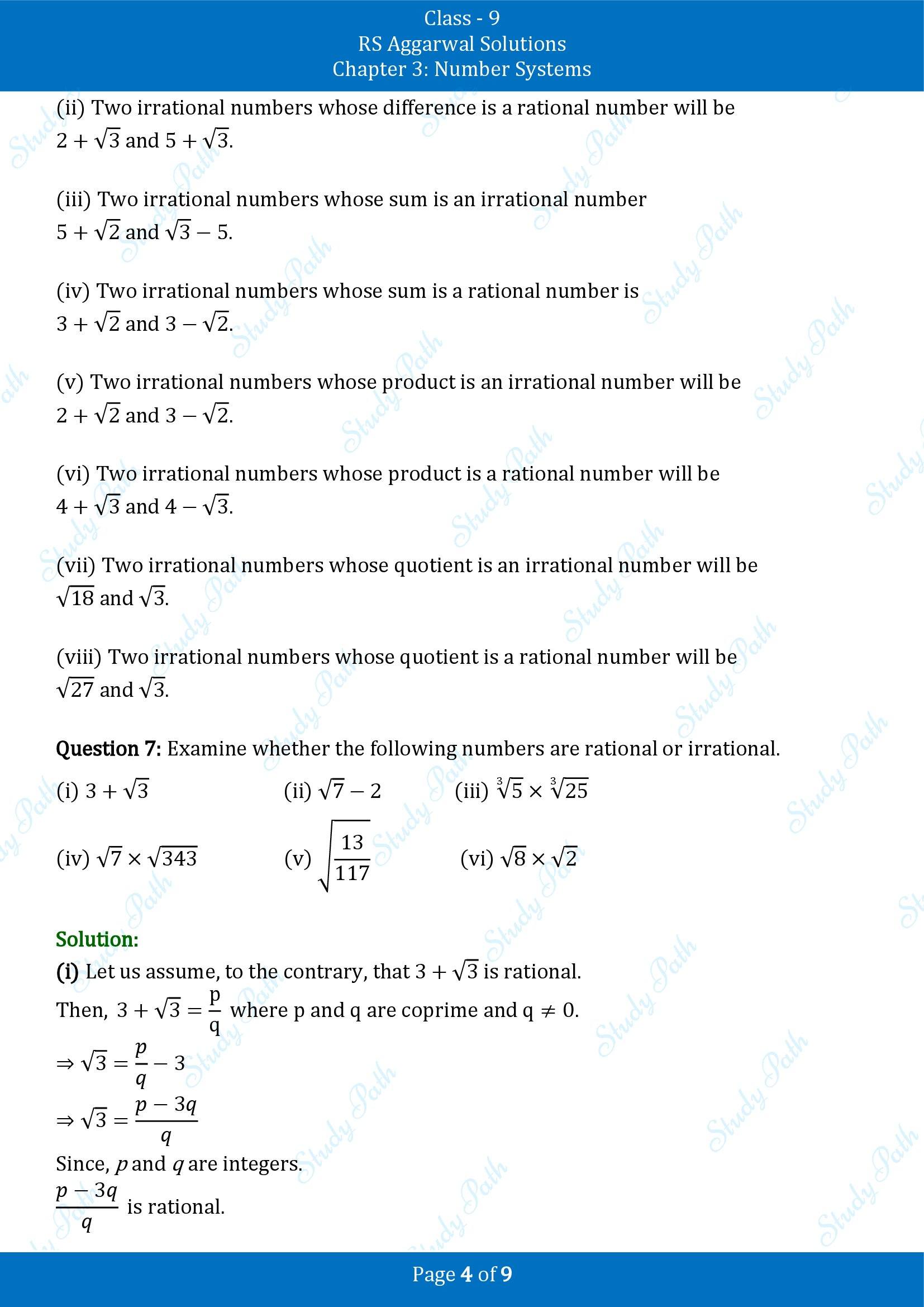 RS Aggarwal Solutions Class 9 Chapter 3 Number Systems Exercise 3C 00004