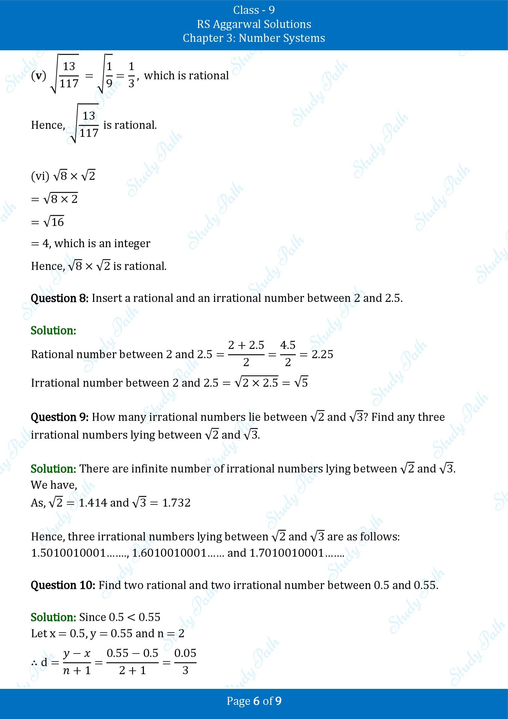RS Aggarwal Solutions Class 9 Chapter 3 Number Systems Exercise 3C 00006