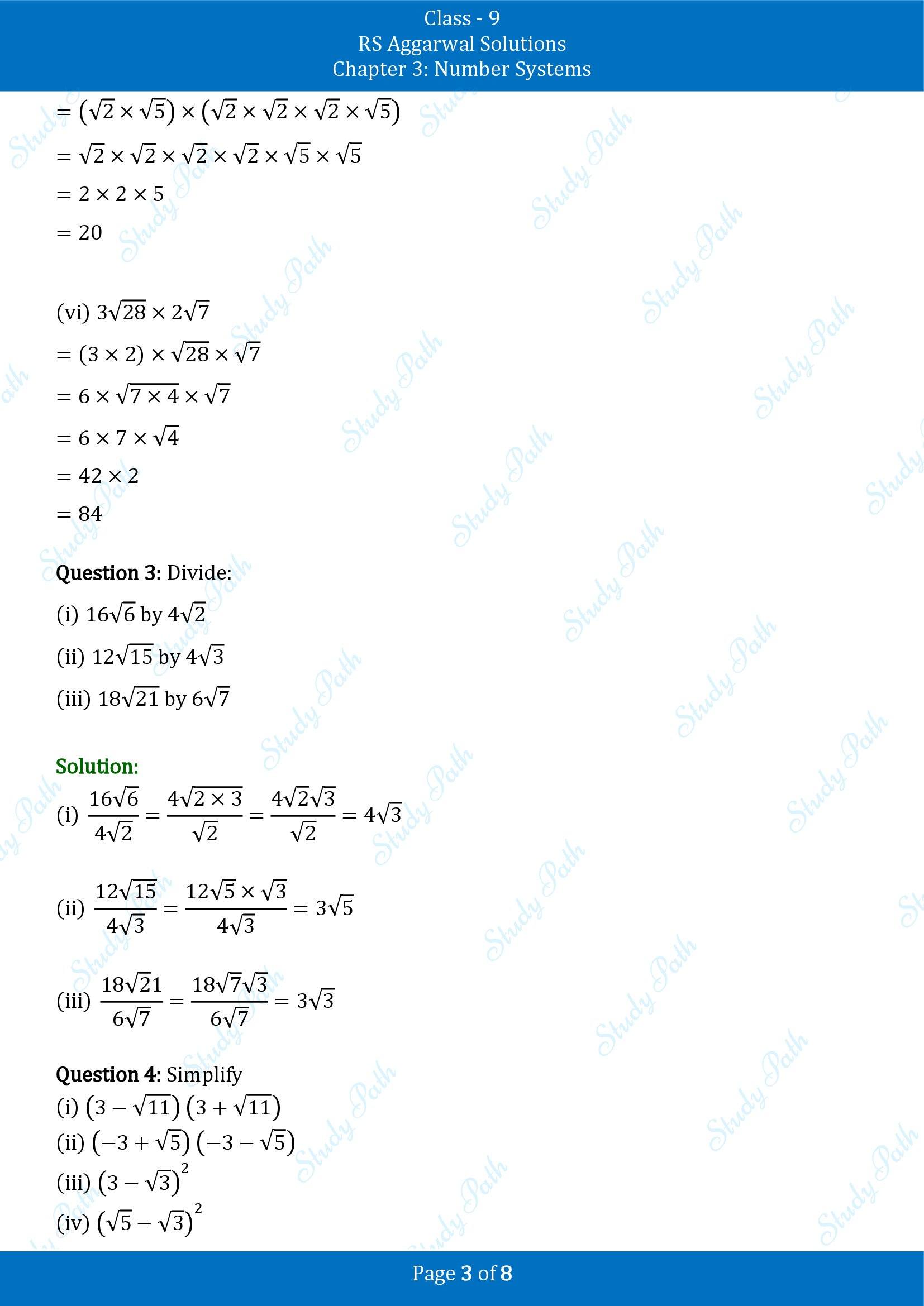 RS Aggarwal Solutions Class 9 Chapter 3 Number Systems Exercise 3D 00003