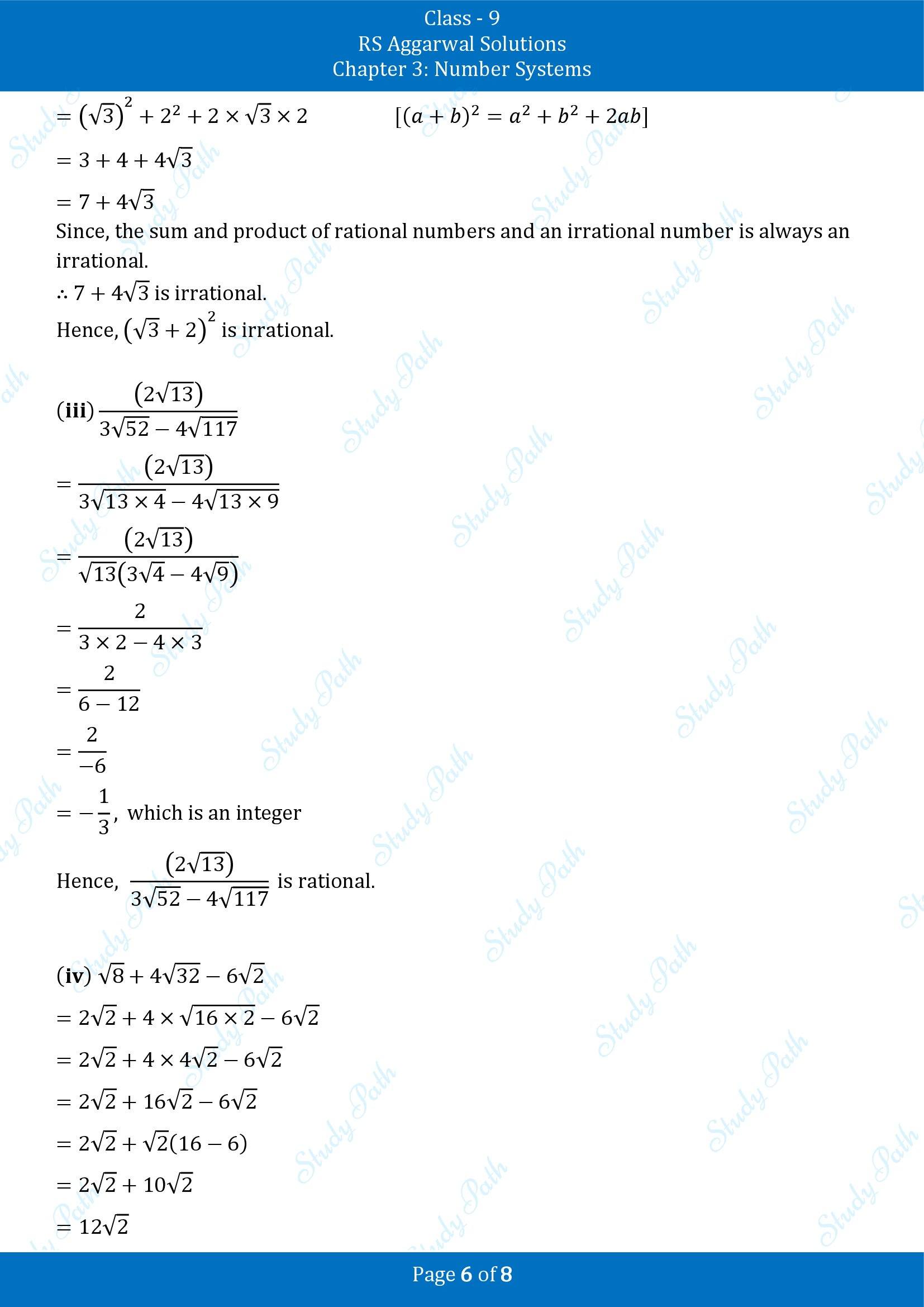 RS Aggarwal Solutions Class 9 Chapter 3 Number Systems Exercise 3D 00006