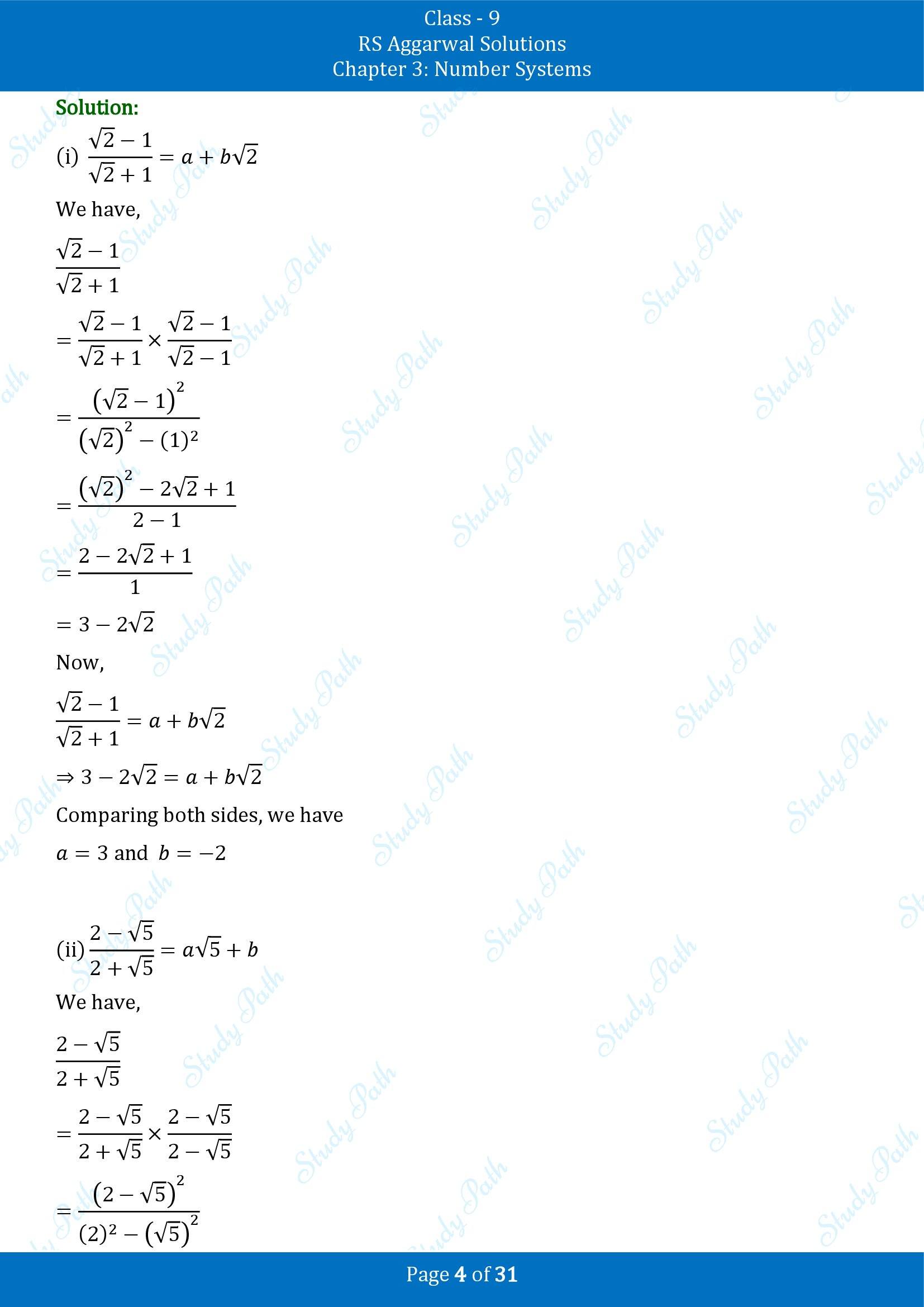 RS Aggarwal Solutions Class 9 Chapter 3 Number Systems Exercise 3F 00004