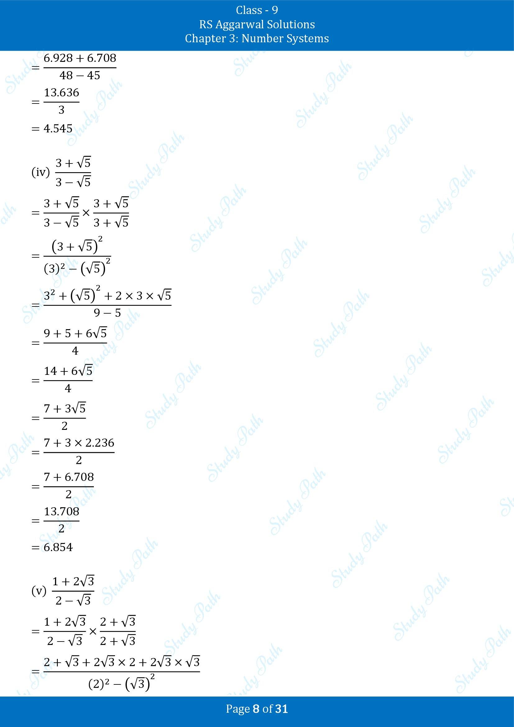 RS Aggarwal Solutions Class 9 Chapter 3 Number Systems Exercise 3F 00008