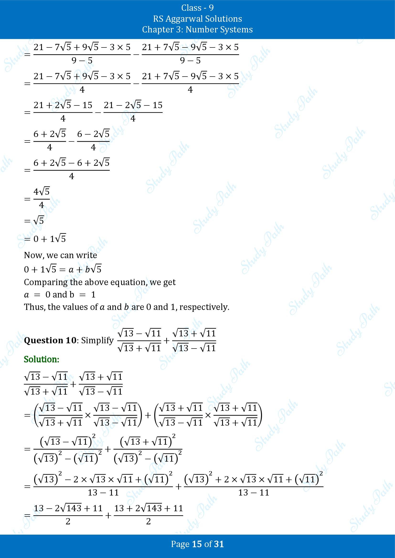 RS Aggarwal Solutions Class 9 Chapter 3 Number Systems Exercise 3F 00015