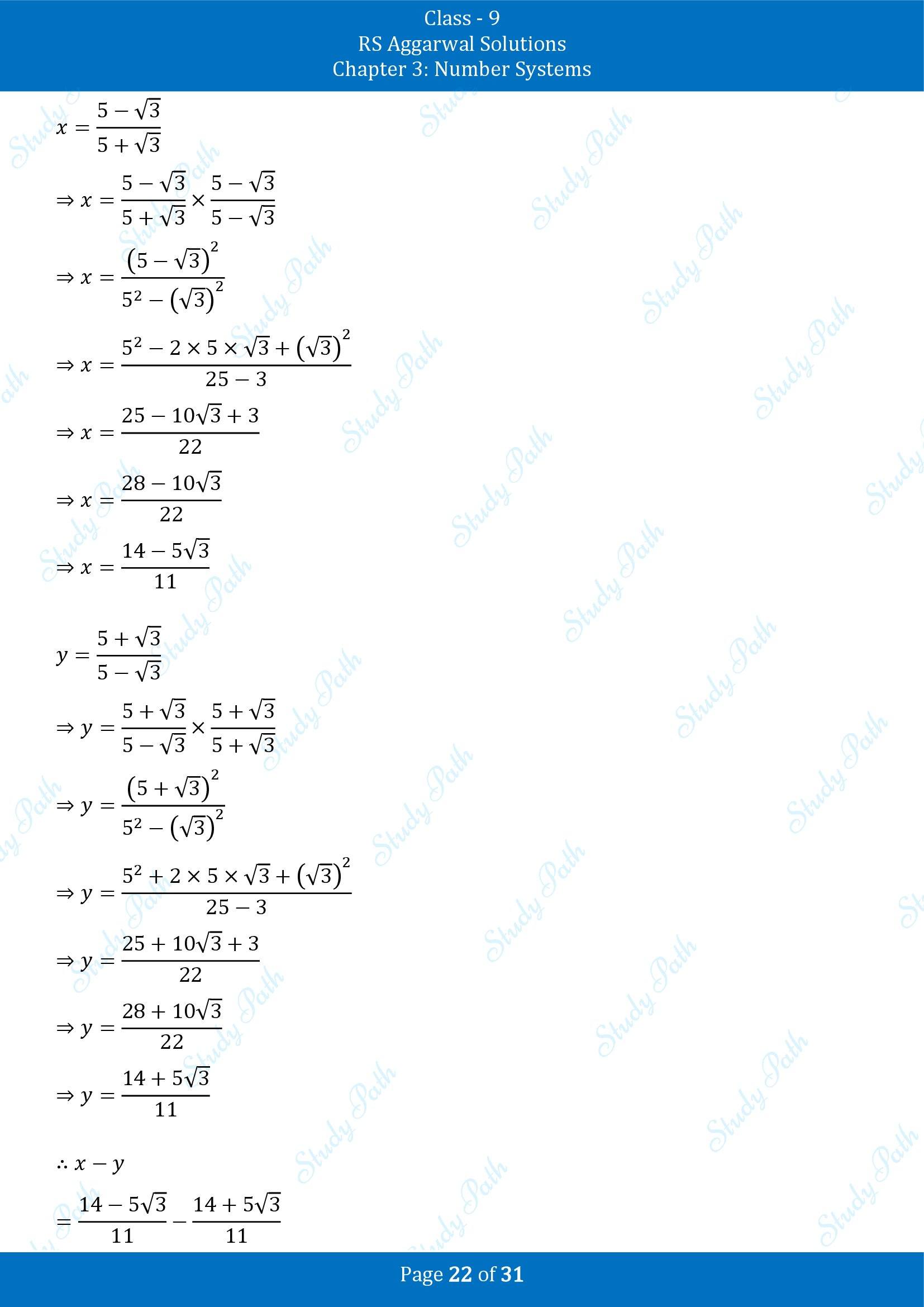 RS Aggarwal Solutions Class 9 Chapter 3 Number Systems Exercise 3F 00022