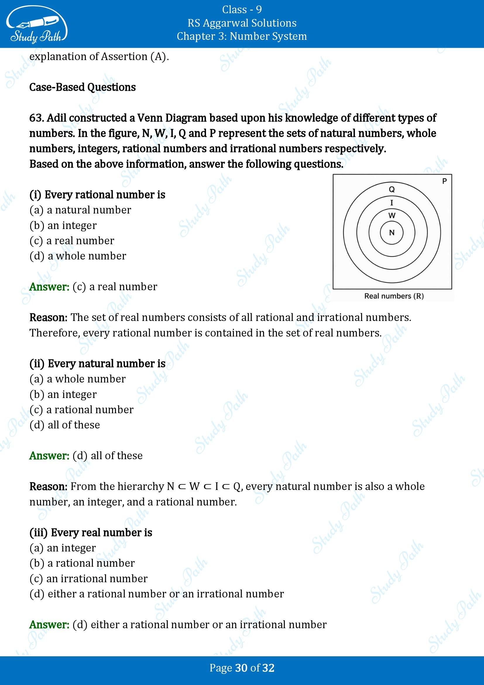 RS Aggarwal Solutions Class 9 Chapter 3 Number Systems Multiple Choice Question MCQs 00030