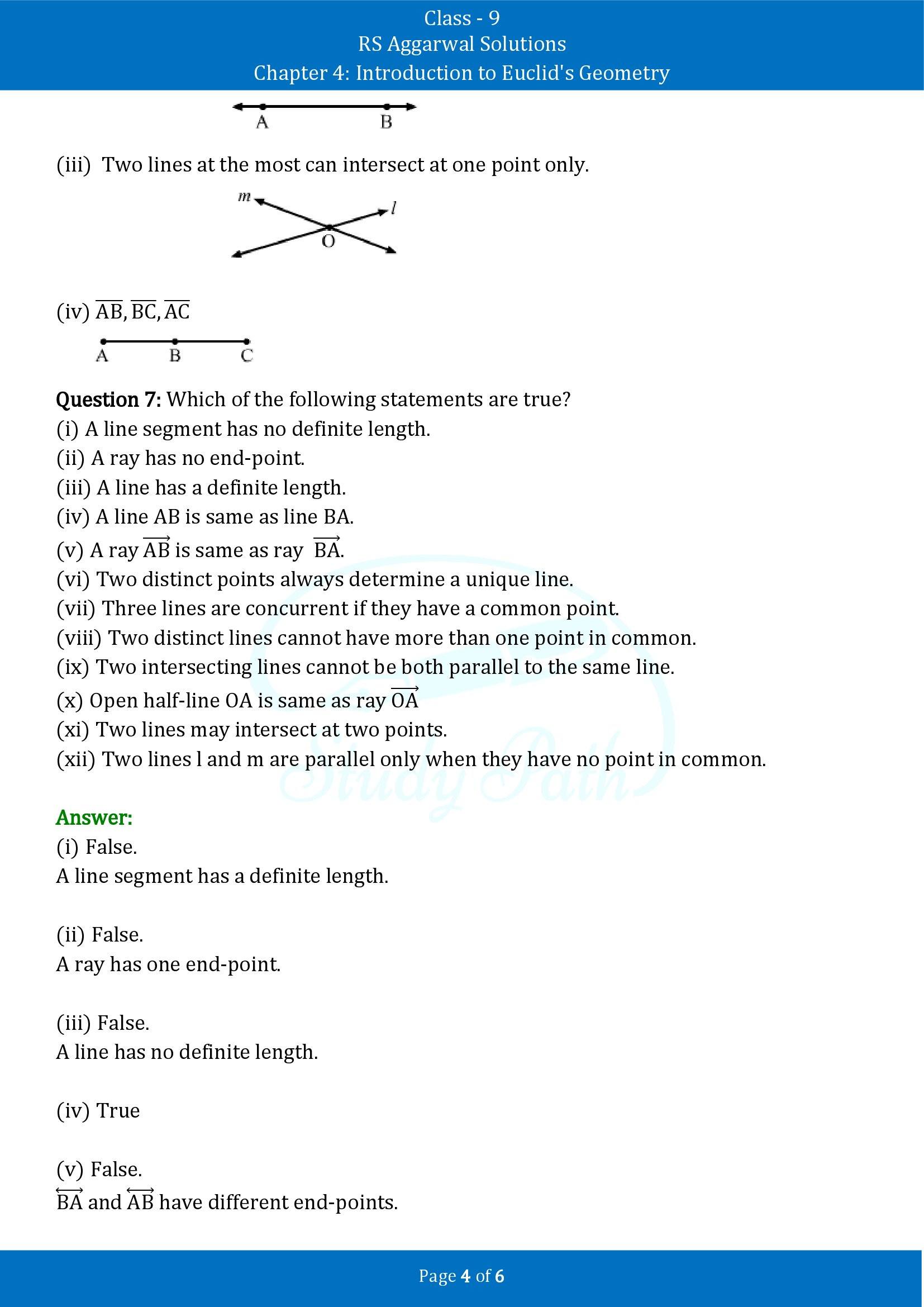 RS Aggarwal Solutions Class 9 Chapter 4 Introduction to Euclids Geometry Exercise 4 00004