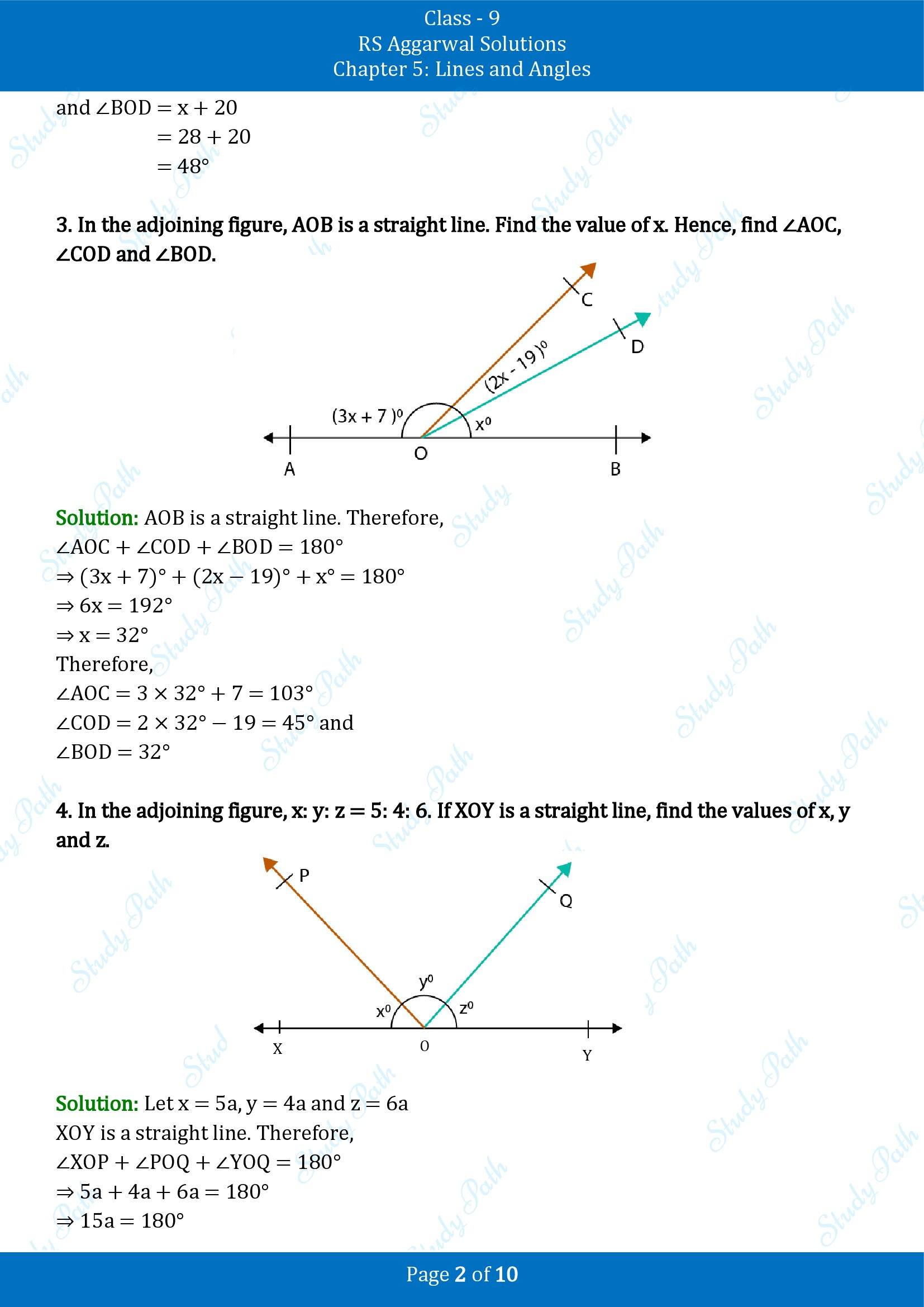 RS Aggarwal Solutions Class 9 Chapter 5 Lines and Angles Exercise 5B 00002