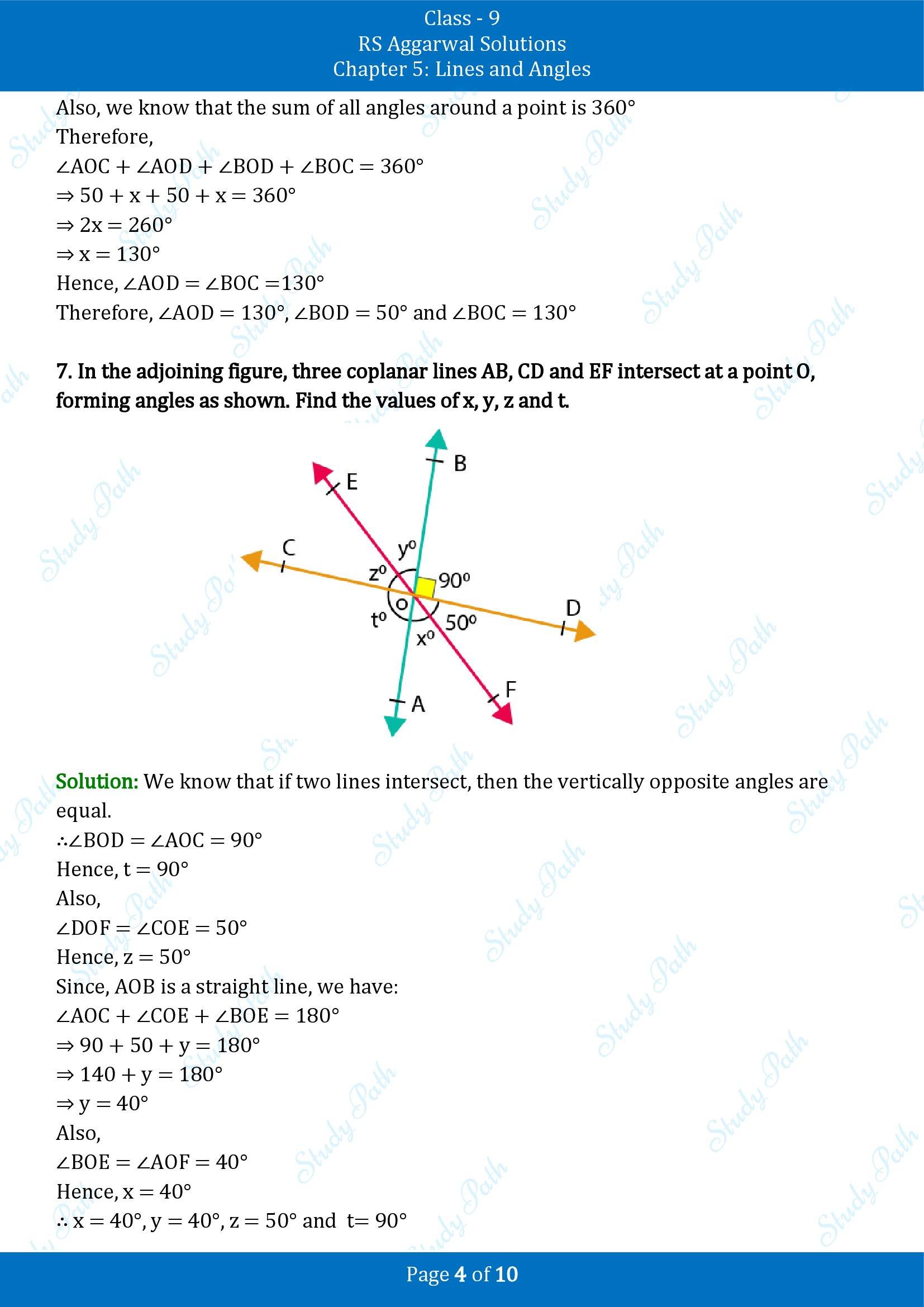 RS Aggarwal Solutions Class 9 Chapter 5 Lines and Angles Exercise 5B 00004
