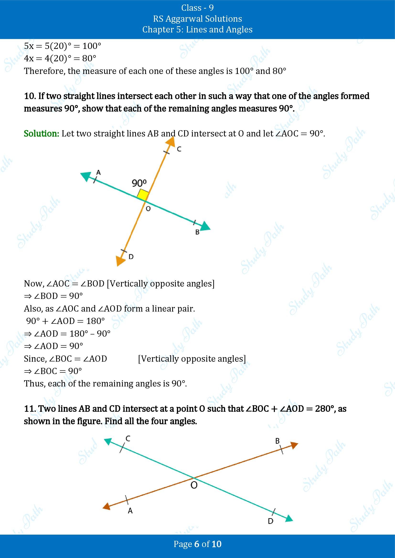 RS Aggarwal Solutions Class 9 Chapter 5 Lines and Angles Exercise 5B 00006
