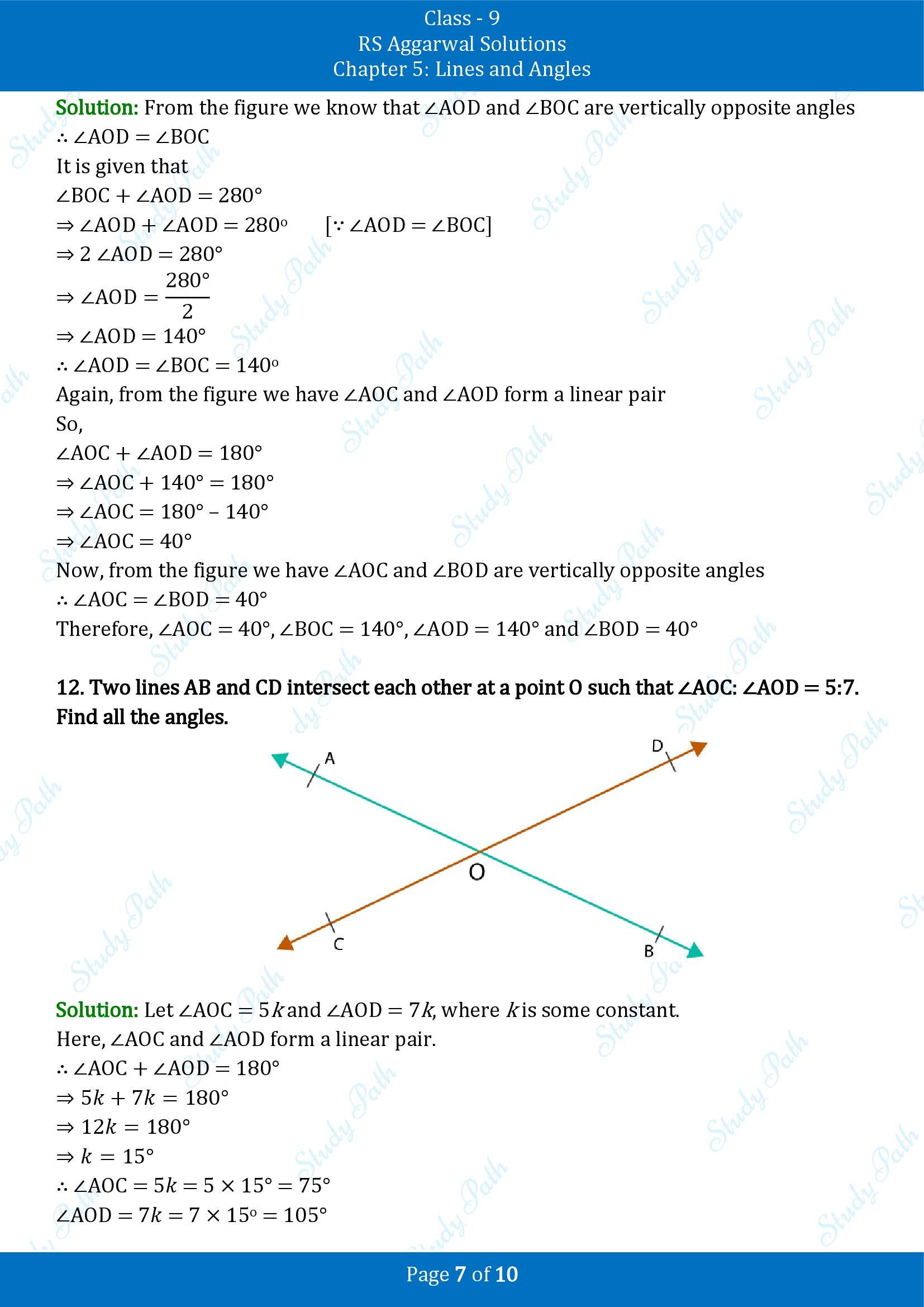 RS Aggarwal Solutions Class 9 Chapter 5 Lines and Angles Exercise 5B 00007
