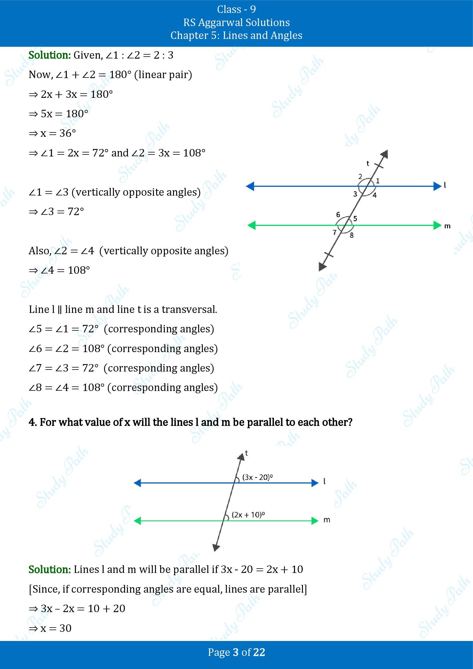 RS Aggarwal Solutions Class 9 Chapter 5 Lines and Angles Exercise 5C 00003