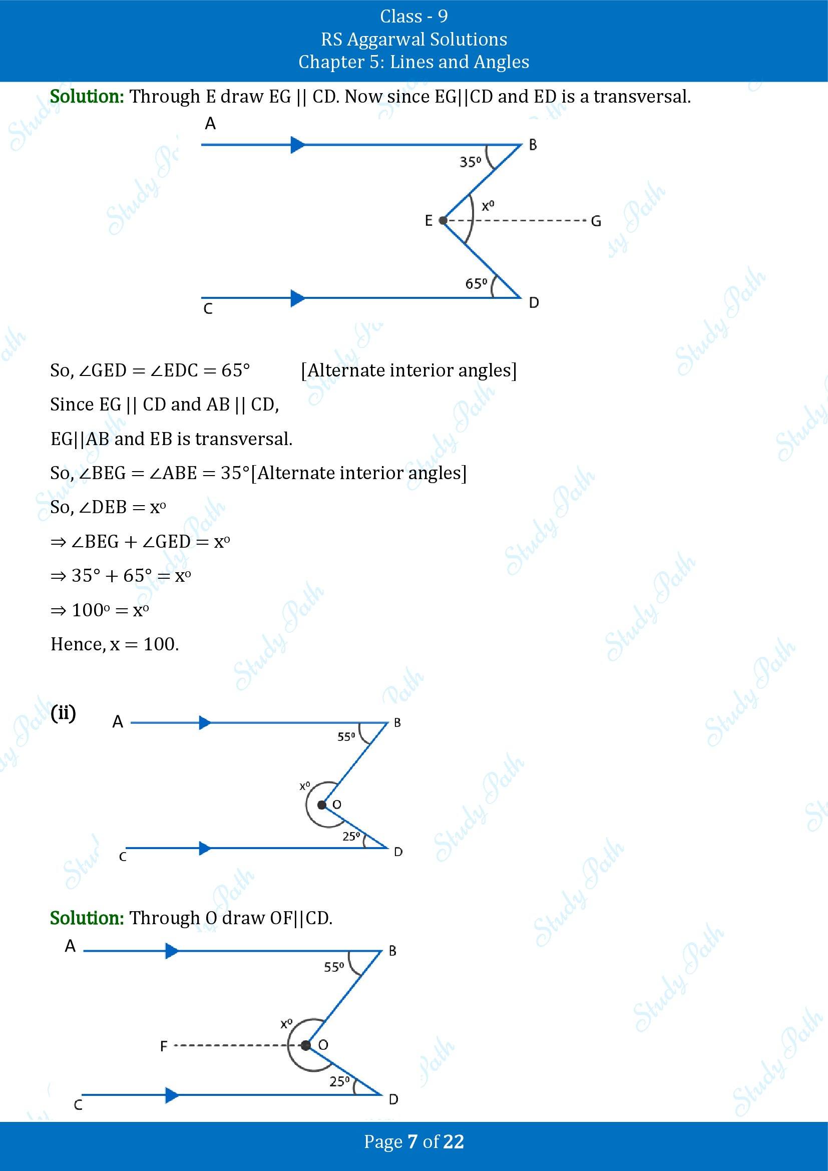 RS Aggarwal Solutions Class 9 Chapter 5 Lines and Angles Exercise 5C 00007