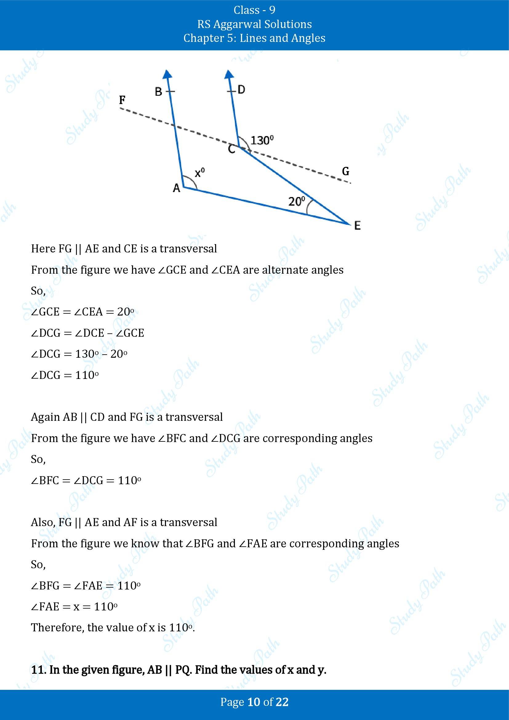 RS Aggarwal Solutions Class 9 Chapter 5 Lines and Angles Exercise 5C 00010