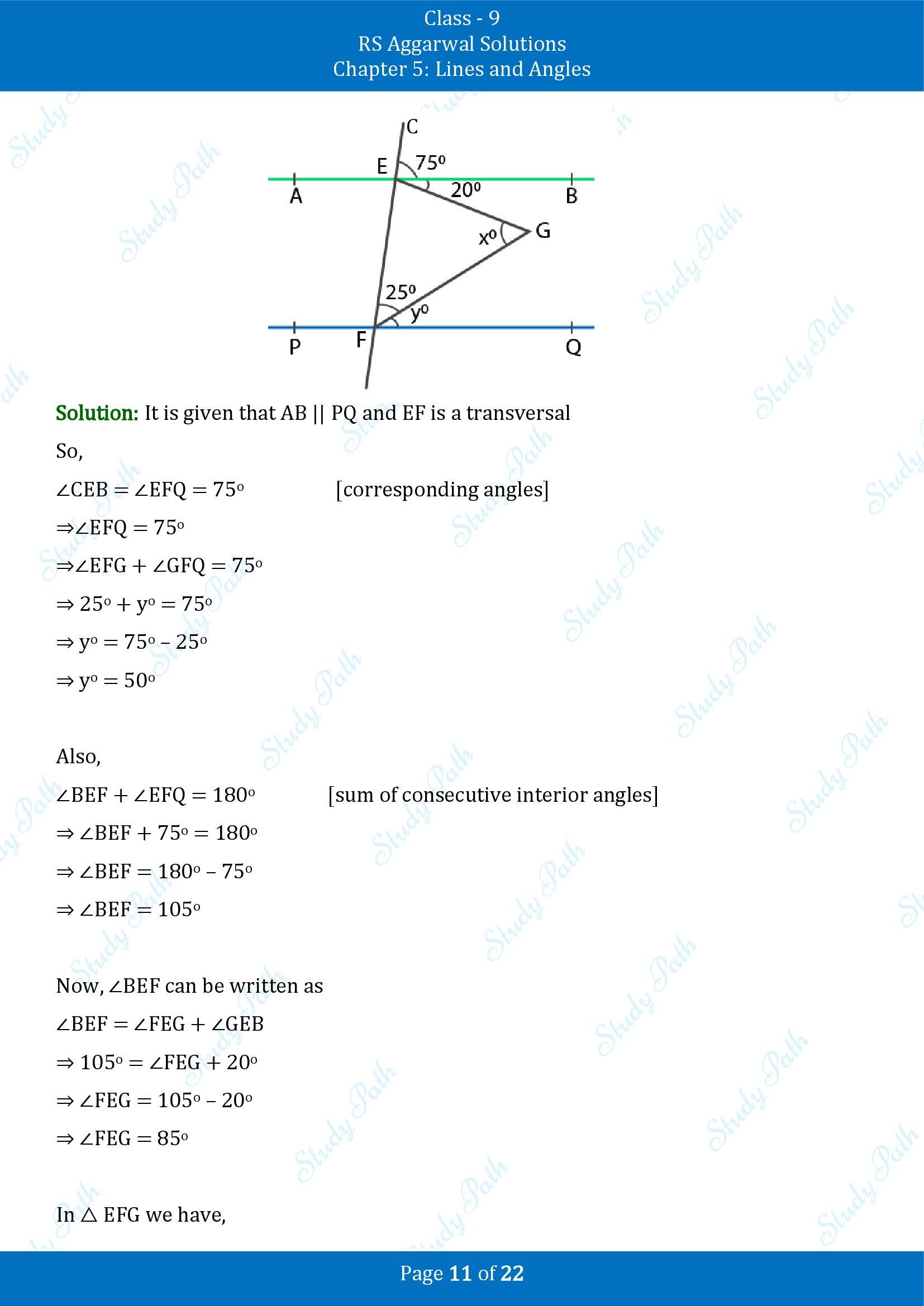 RS Aggarwal Solutions Class 9 Chapter 5 Lines and Angles Exercise 5C 00011