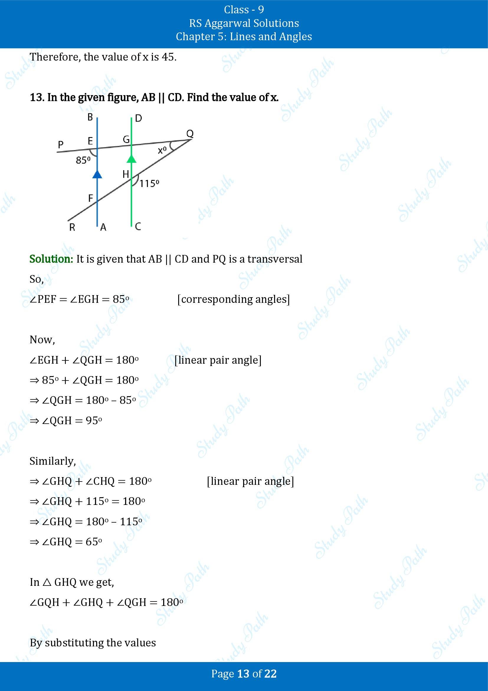 RS Aggarwal Solutions Class 9 Chapter 5 Lines and Angles Exercise 5C 00013