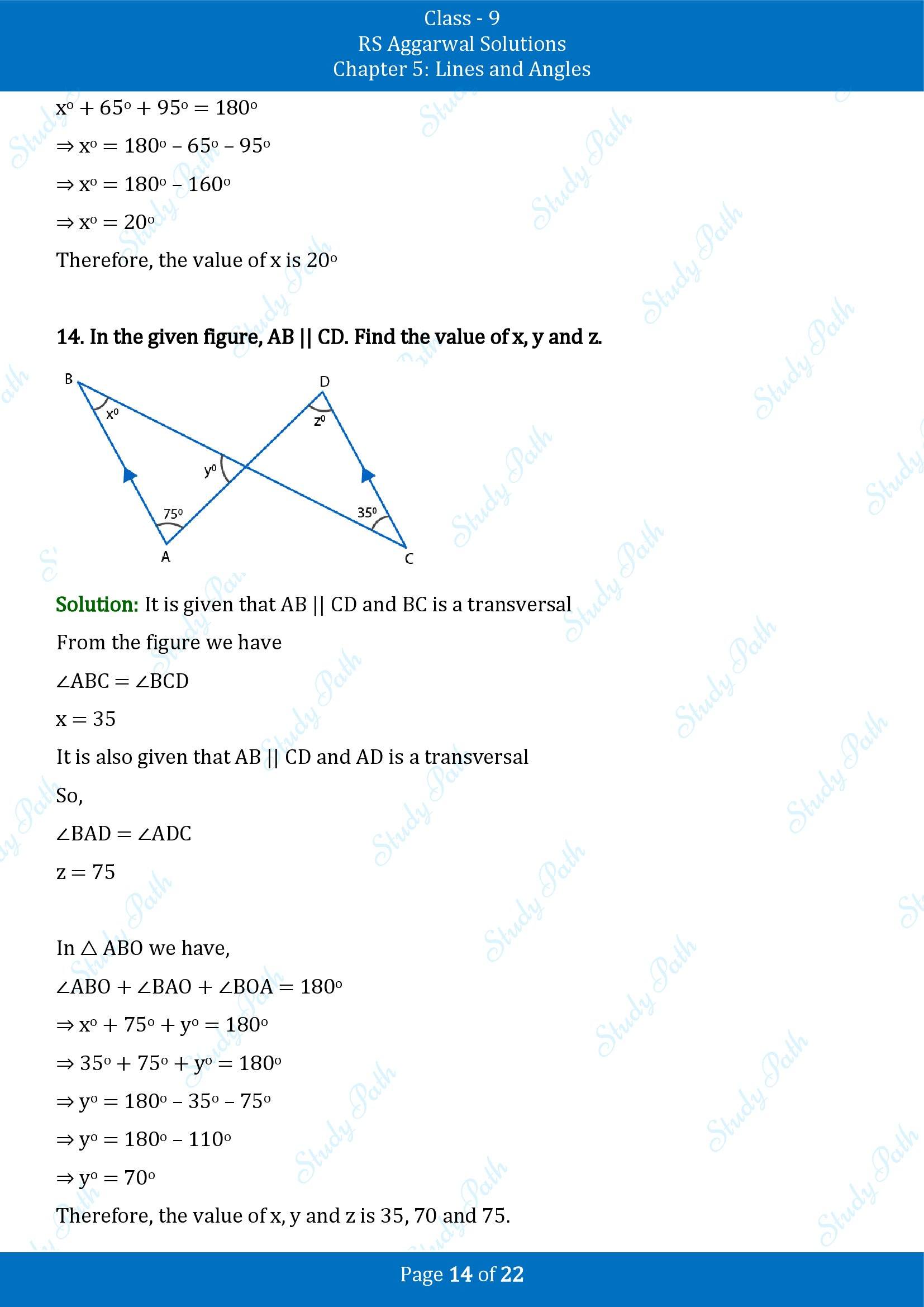 RS Aggarwal Solutions Class 9 Chapter 5 Lines and Angles Exercise 5C 00014
