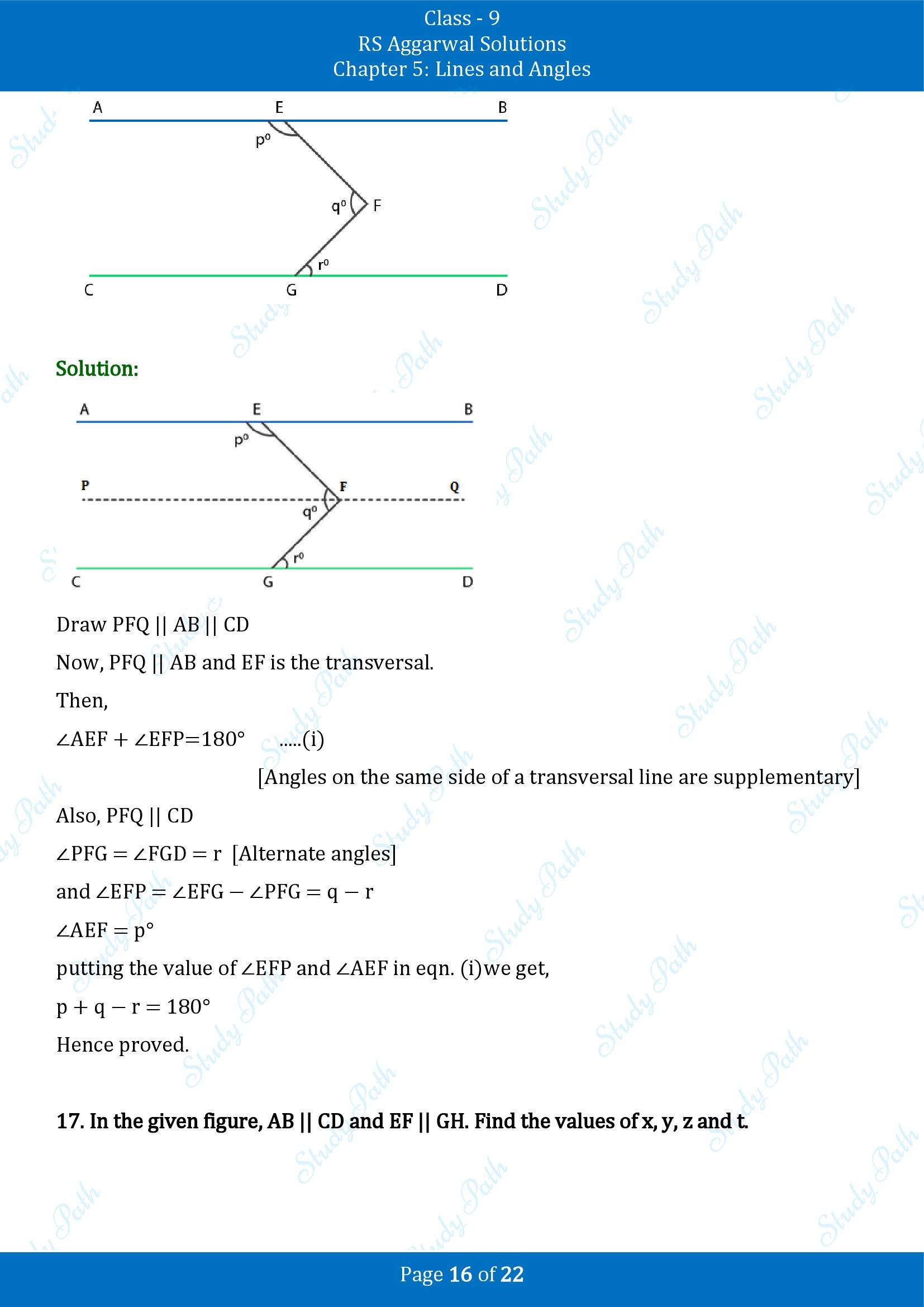 RS Aggarwal Solutions Class 9 Chapter 5 Lines and Angles Exercise 5C 00016