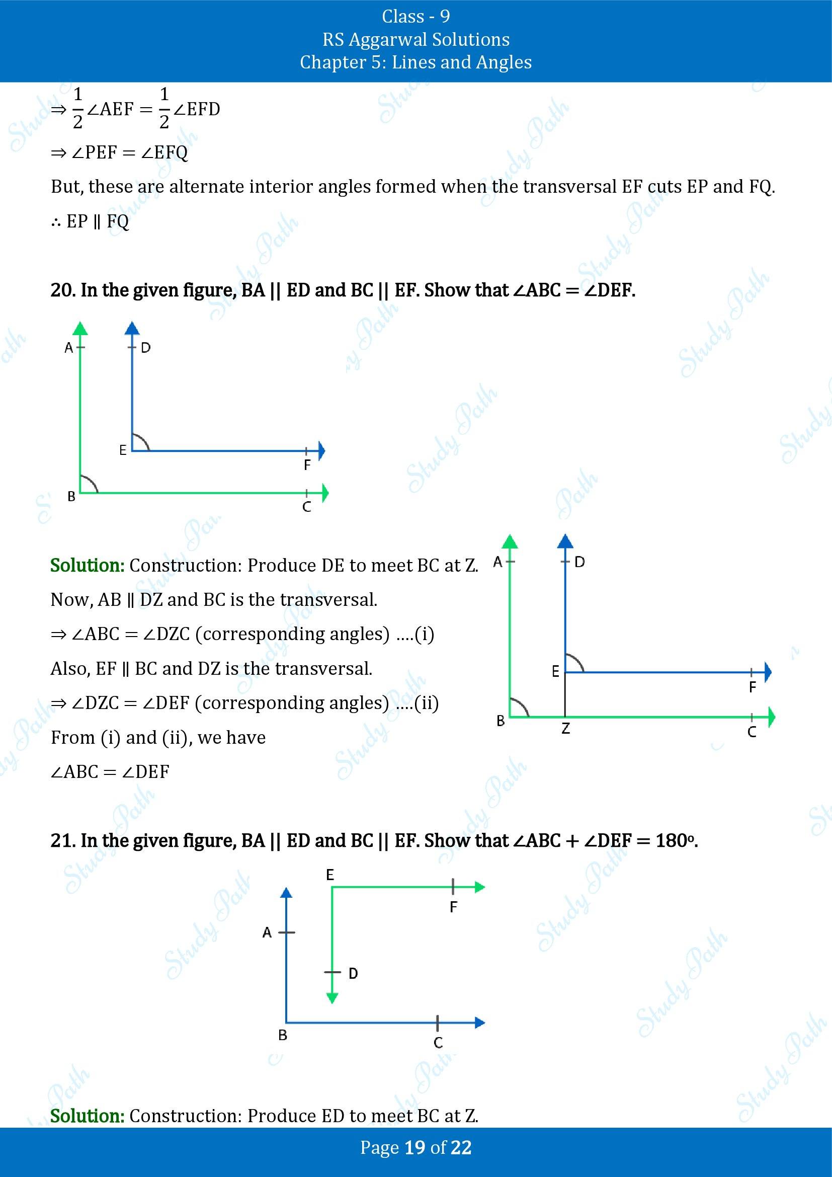 RS Aggarwal Solutions Class 9 Chapter 5 Lines and Angles Exercise 5C 00019