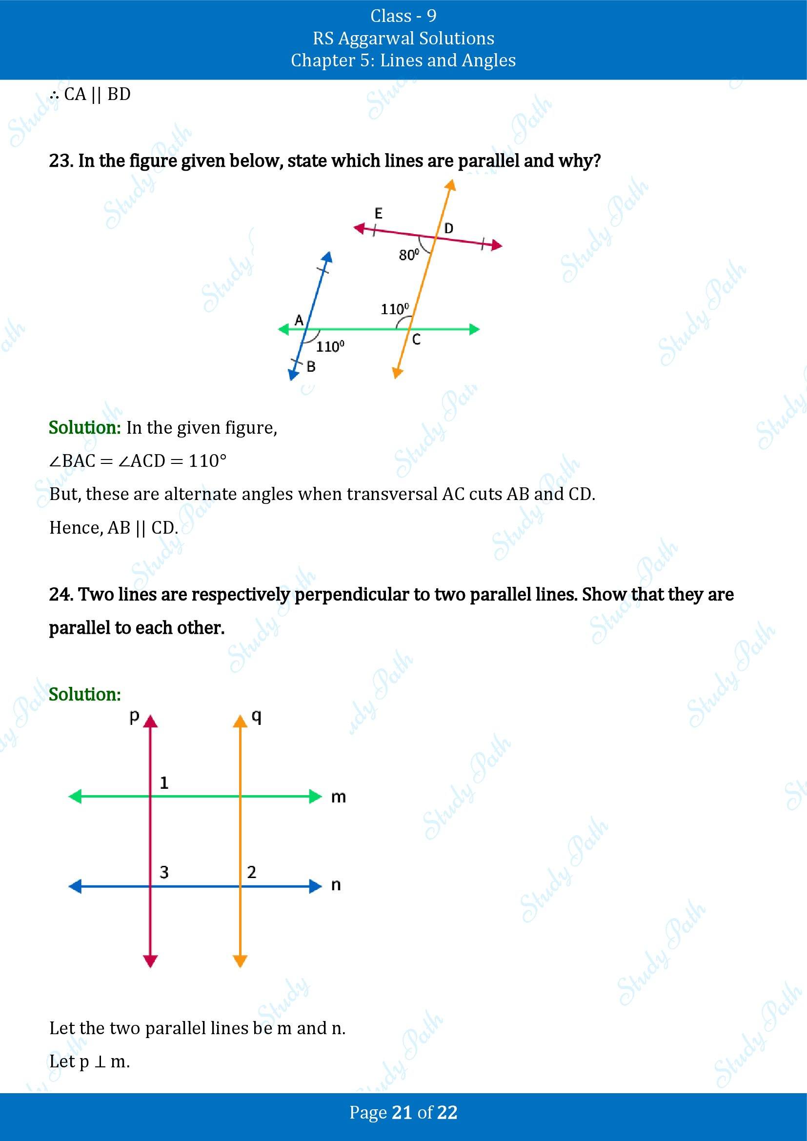 RS Aggarwal Solutions Class 9 Chapter 5 Lines and Angles Exercise 5C 00021