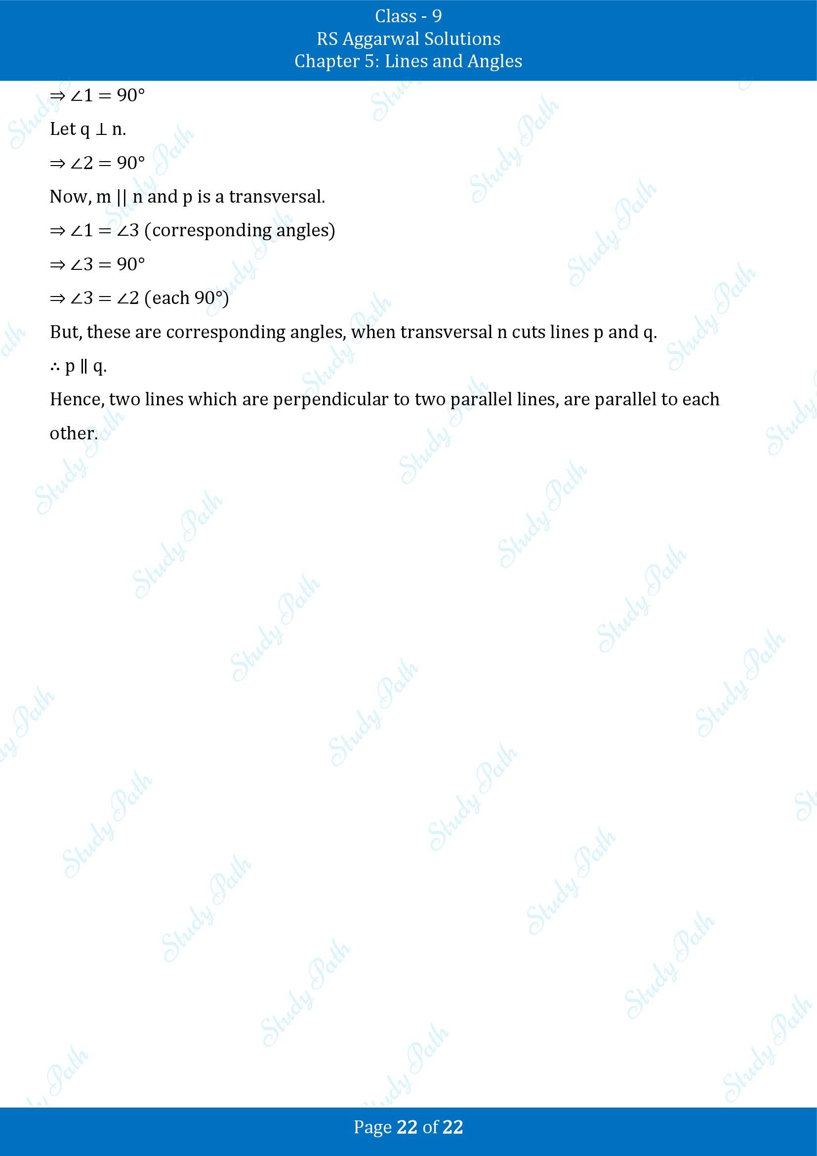 RS Aggarwal Solutions Class 9 Chapter 5 Lines and Angles Exercise 5C 00022