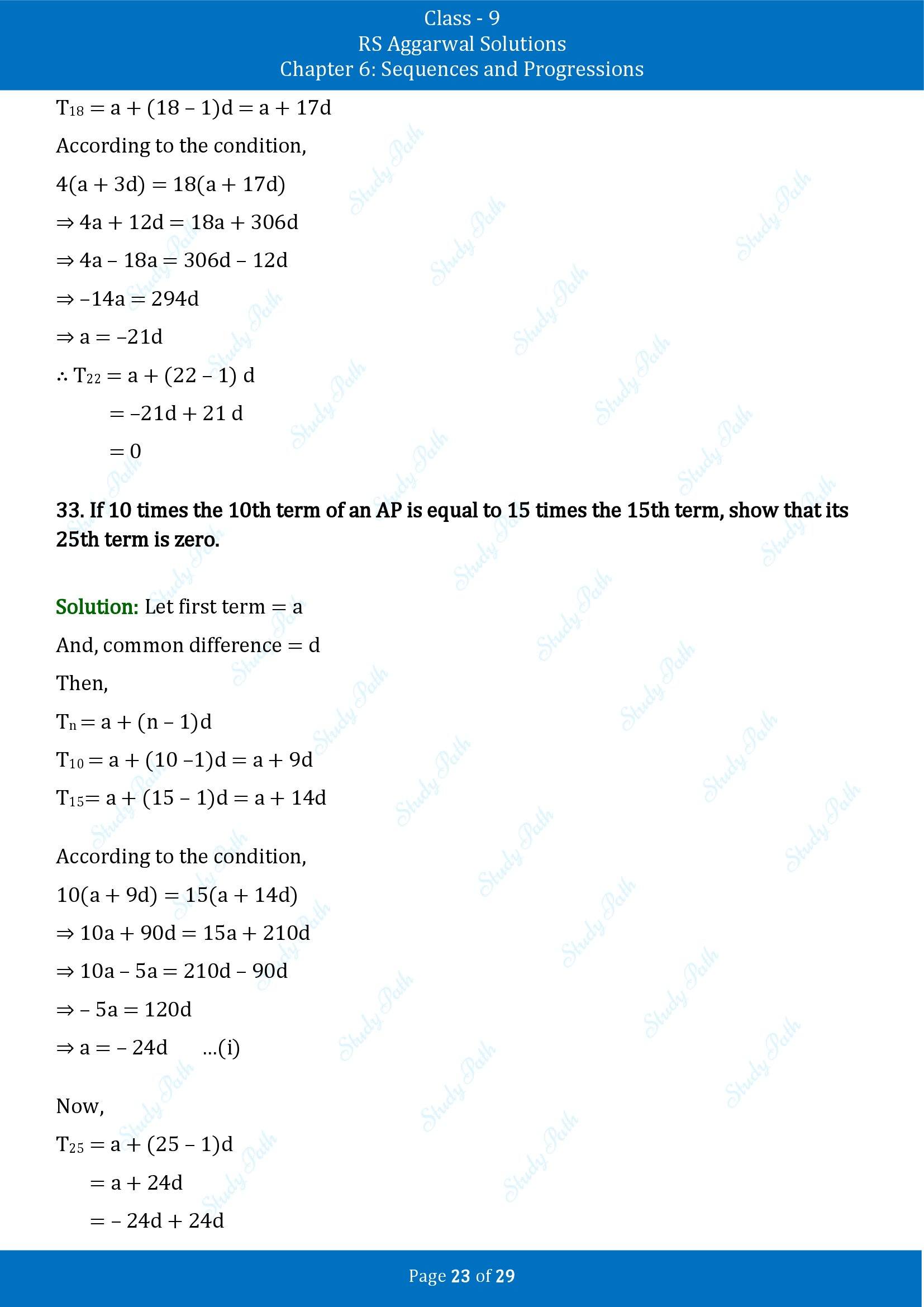 RS Aggarwal Solutions Class 9 Chapter 6 Sequences and Progressions Exercise 6A 00023