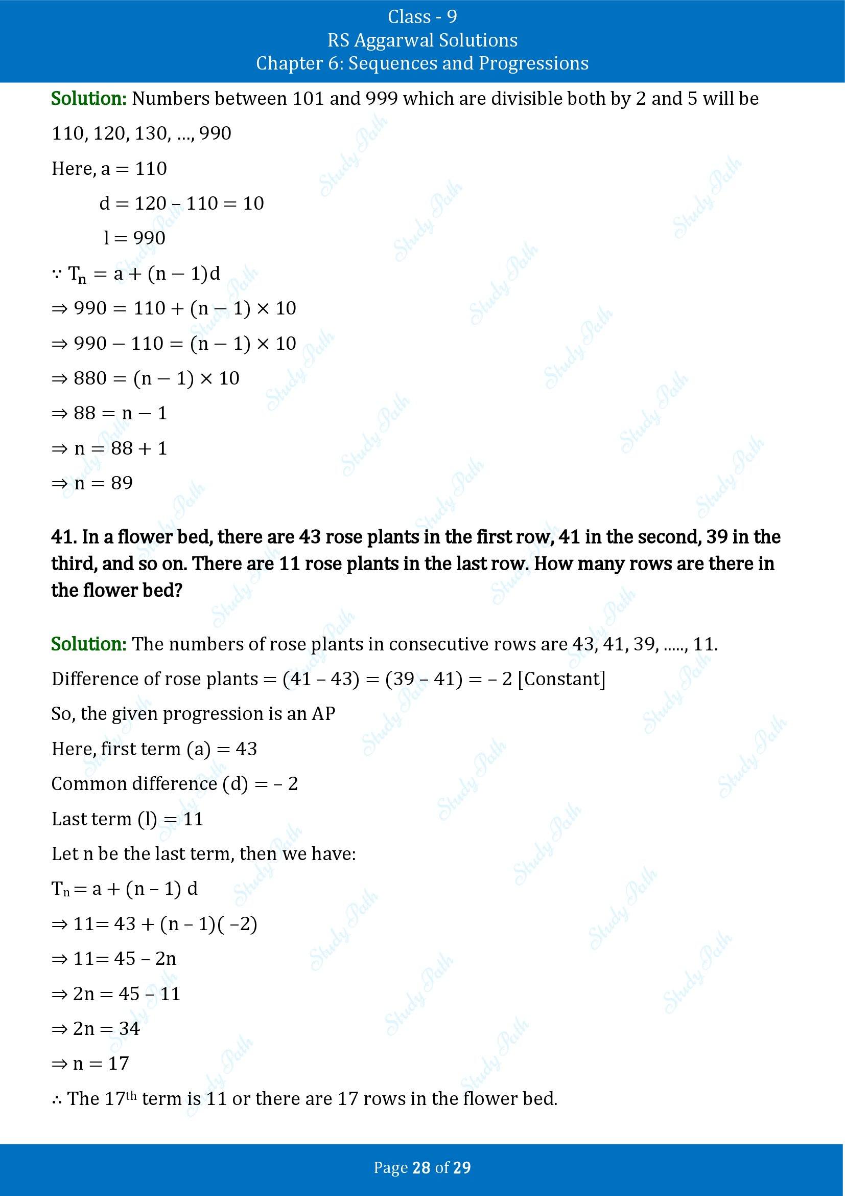 RS Aggarwal Solutions Class 9 Chapter 6 Sequences and Progressions Exercise 6A 00028