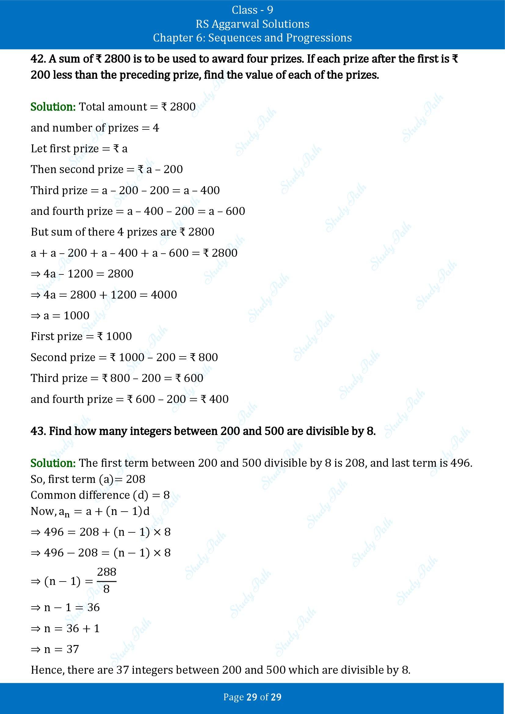 RS Aggarwal Solutions Class 9 Chapter 6 Sequences and Progressions Exercise 6A 00029