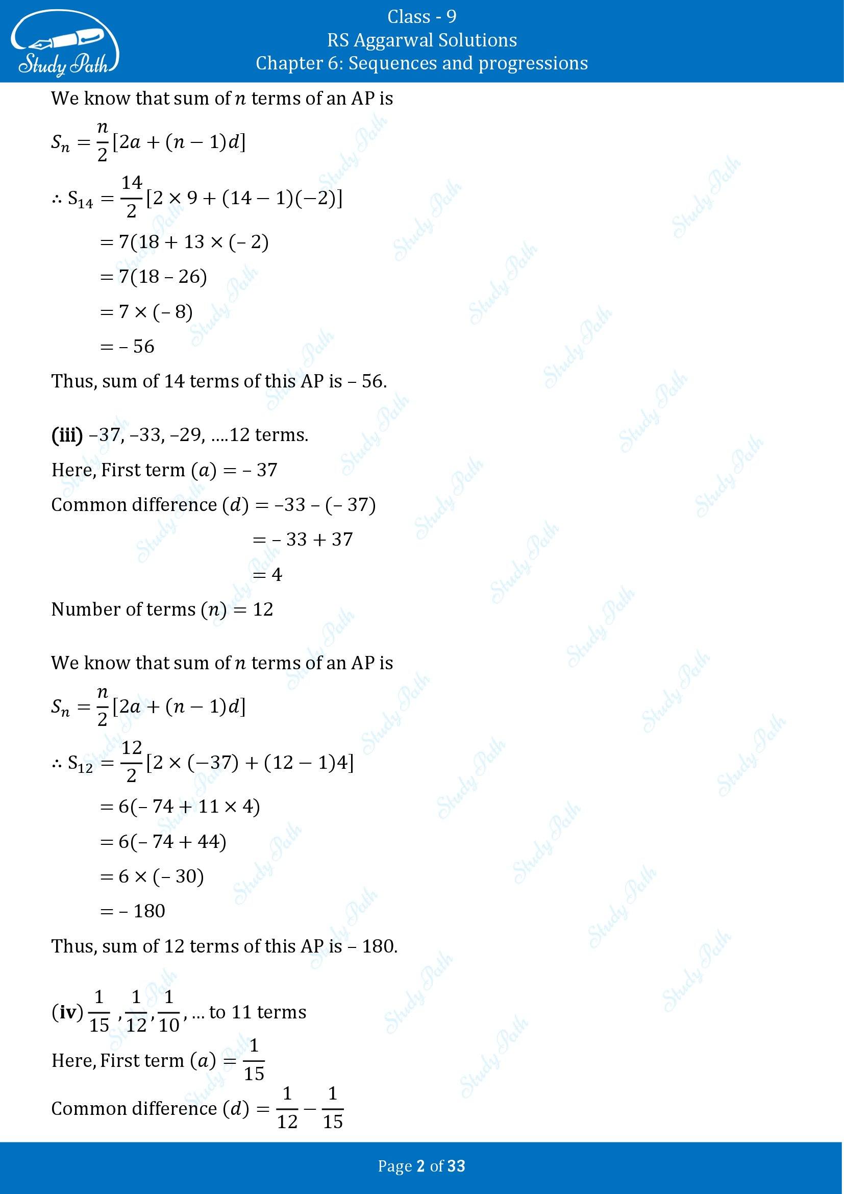 RS Aggarwal Solutions Class 9 Chapter 6 Sequences and Progressions Exercise 6B 00002