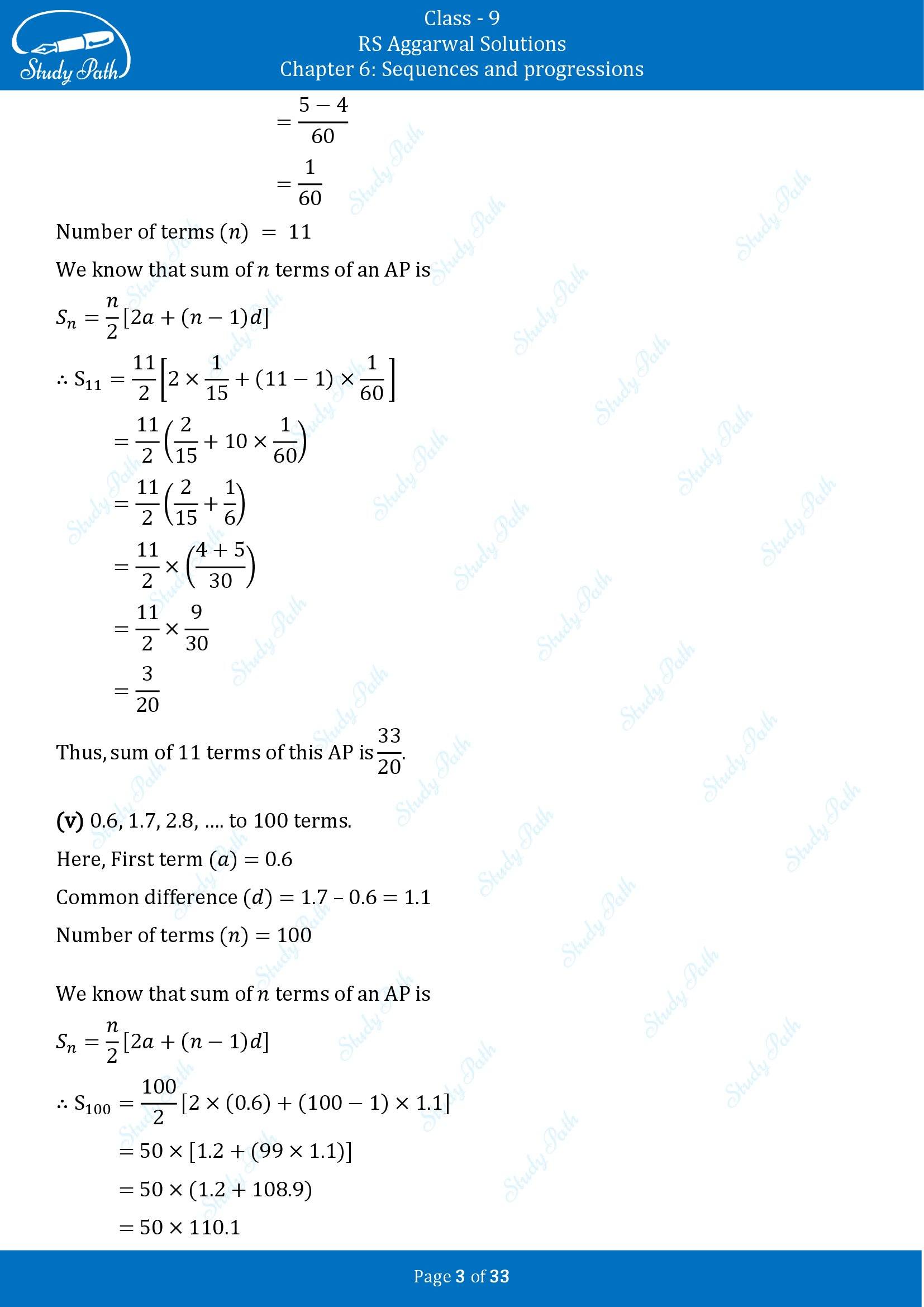 RS Aggarwal Solutions Class 9 Chapter 6 Sequences and Progressions Exercise 6B 00003