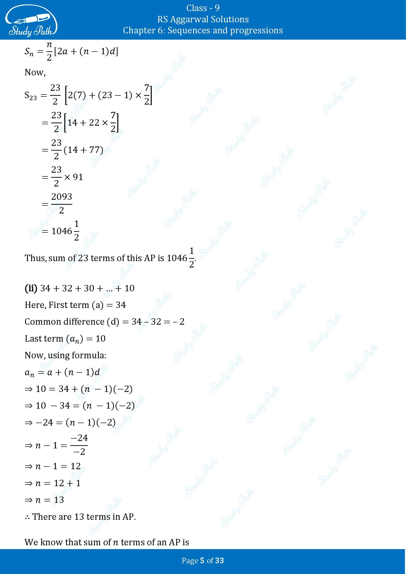 RS Aggarwal Solutions Class 9 Chapter 6 Sequences and Progressions Exercise 6B 00005