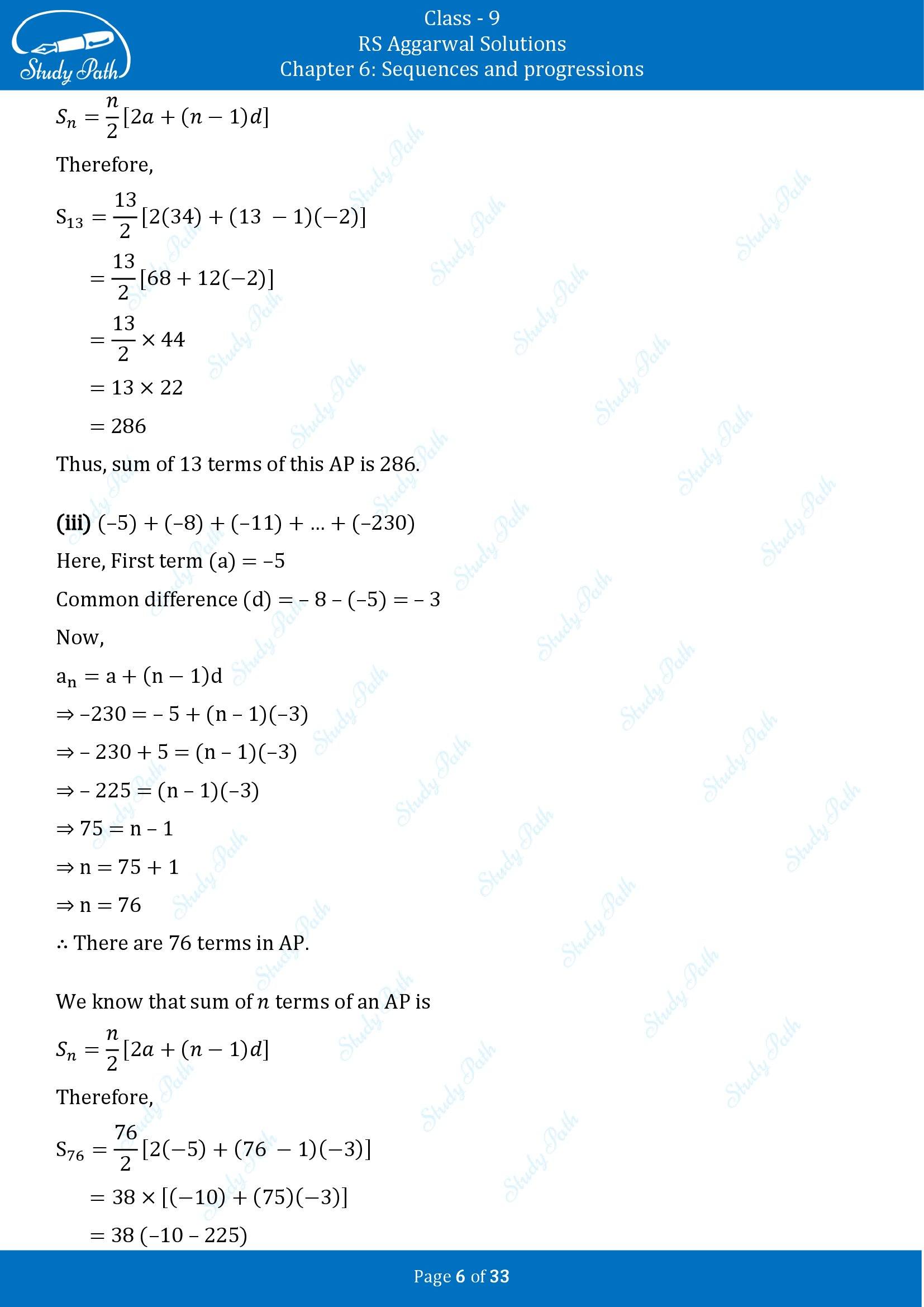 RS Aggarwal Solutions Class 9 Chapter 6 Sequences and Progressions Exercise 6B 00006