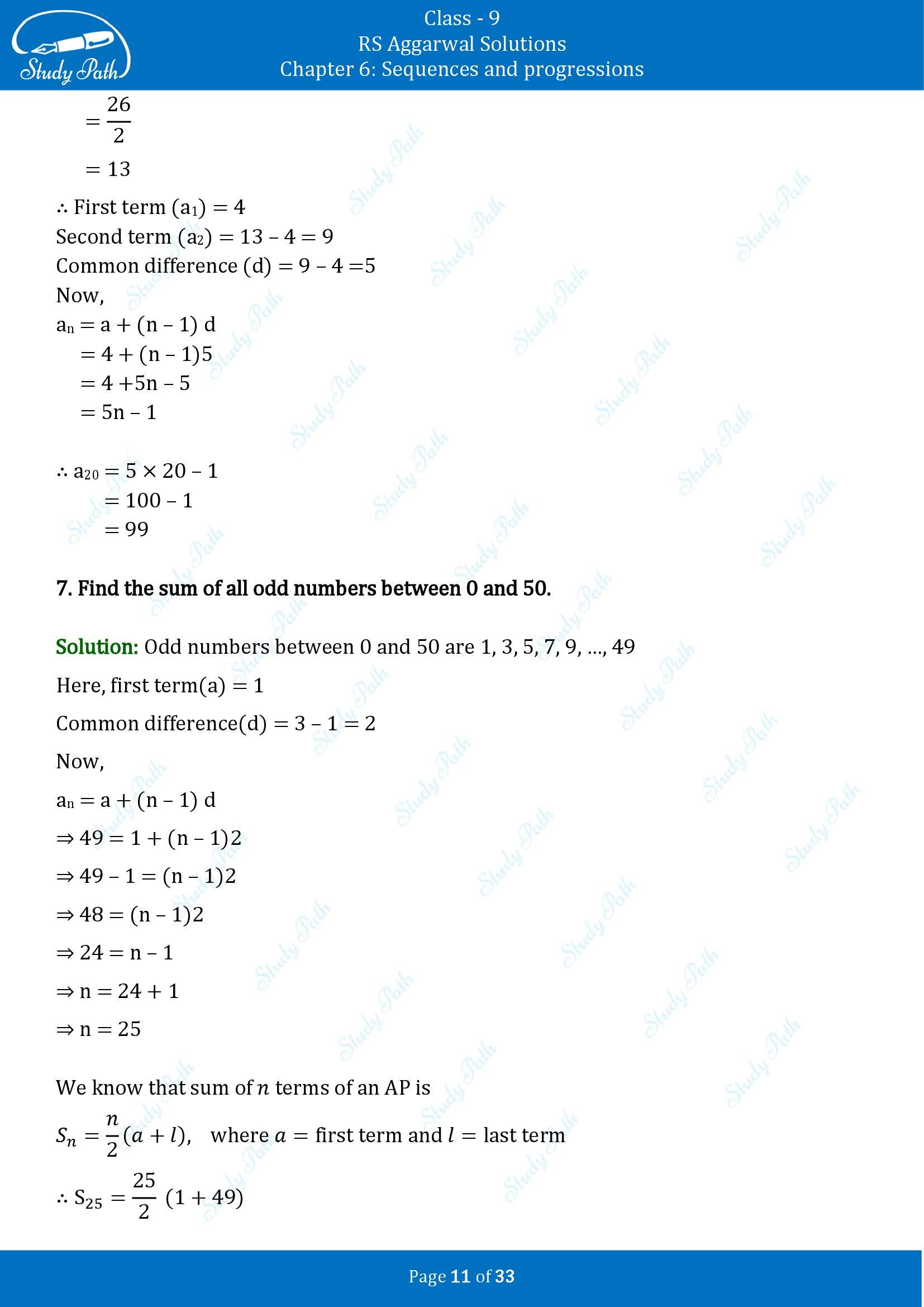 RS Aggarwal Solutions Class 9 Chapter 6 Sequences and Progressions Exercise 6B 00011