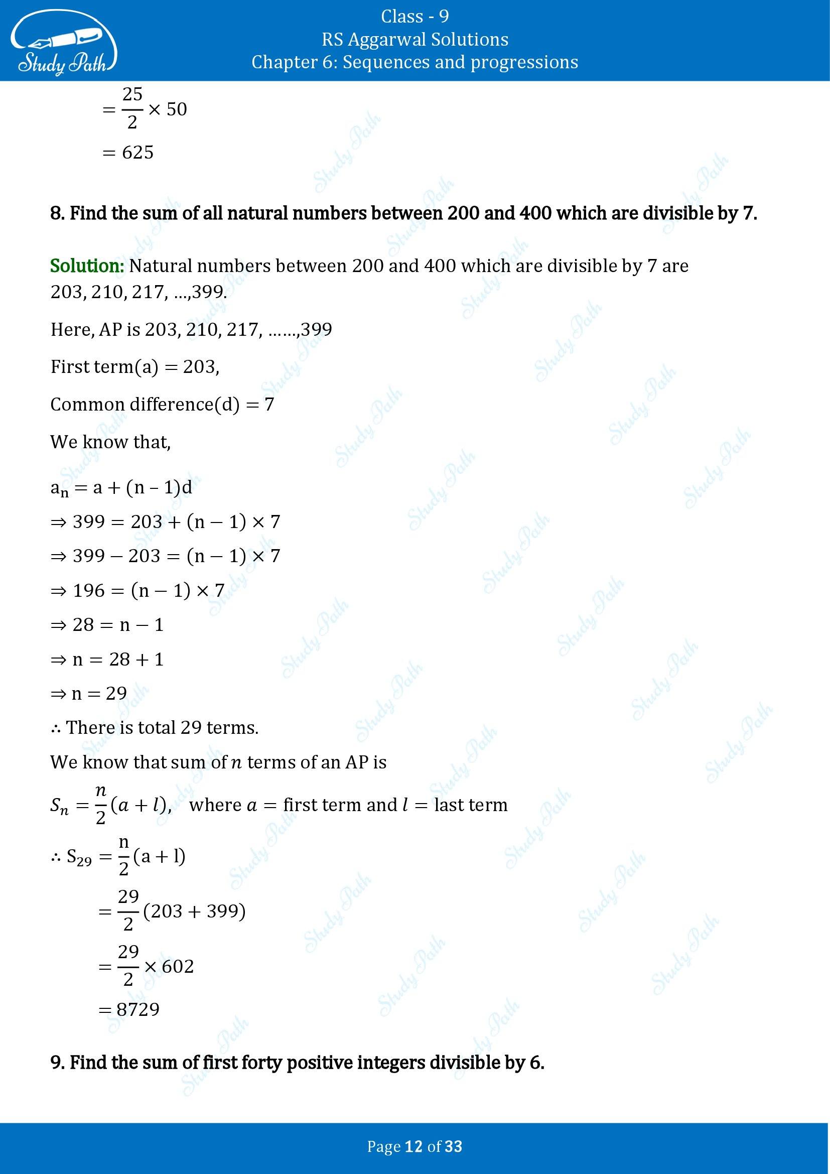 RS Aggarwal Solutions Class 9 Chapter 6 Sequences and Progressions Exercise 6B 00012