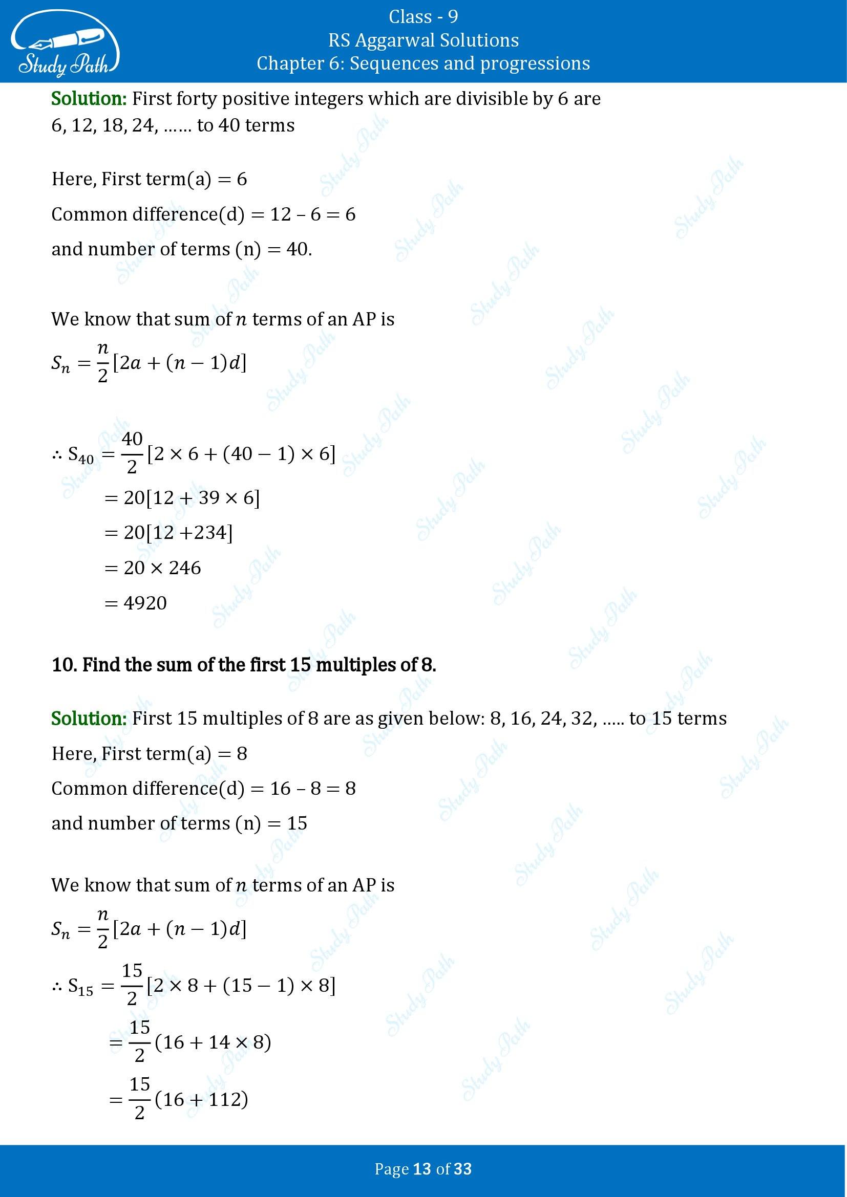 RS Aggarwal Solutions Class 9 Chapter 6 Sequences and Progressions Exercise 6B 00013