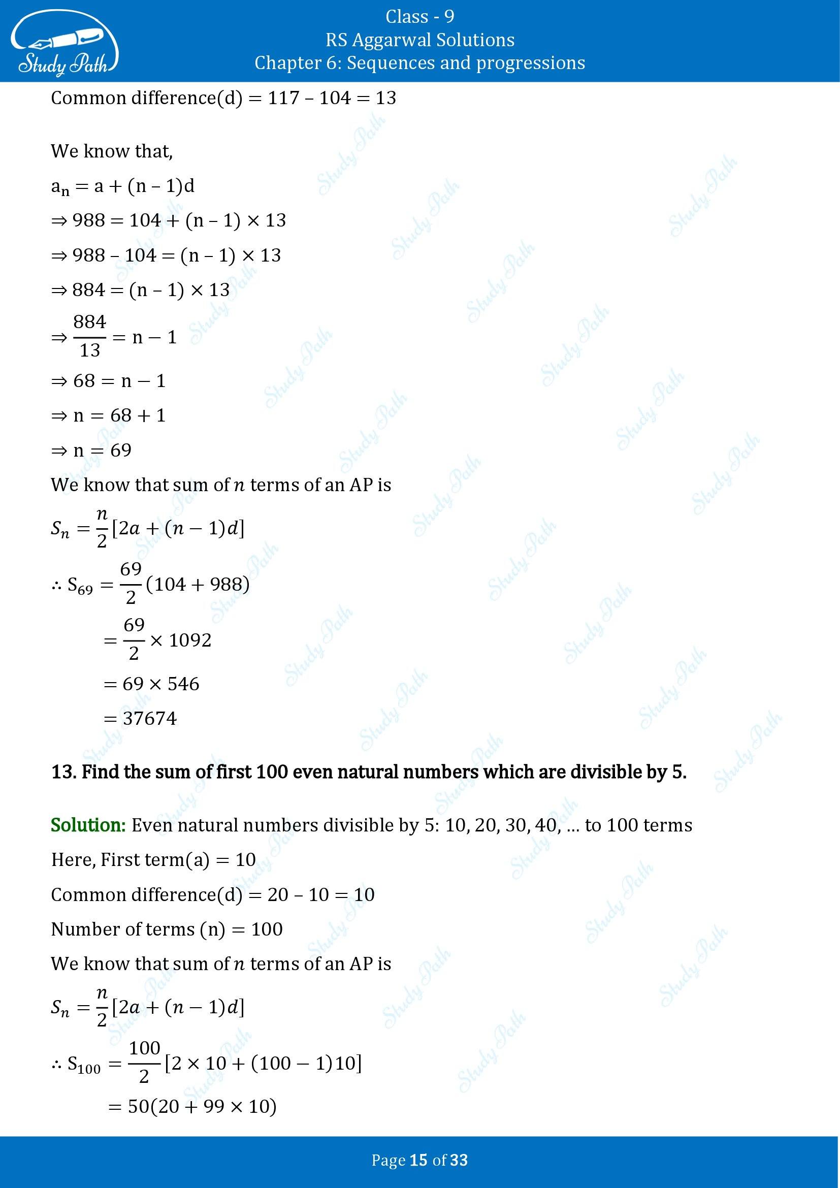 RS Aggarwal Solutions Class 9 Chapter 6 Sequences and Progressions Exercise 6B 00015