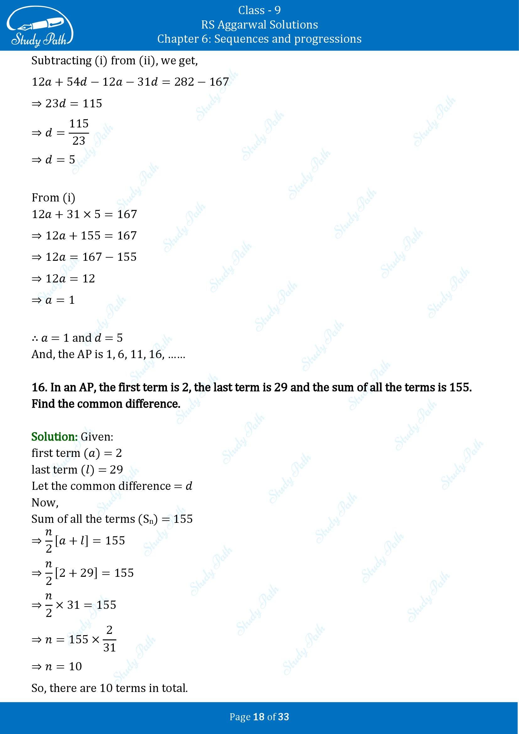 RS Aggarwal Solutions Class 9 Chapter 6 Sequences and Progressions Exercise 6B 00018