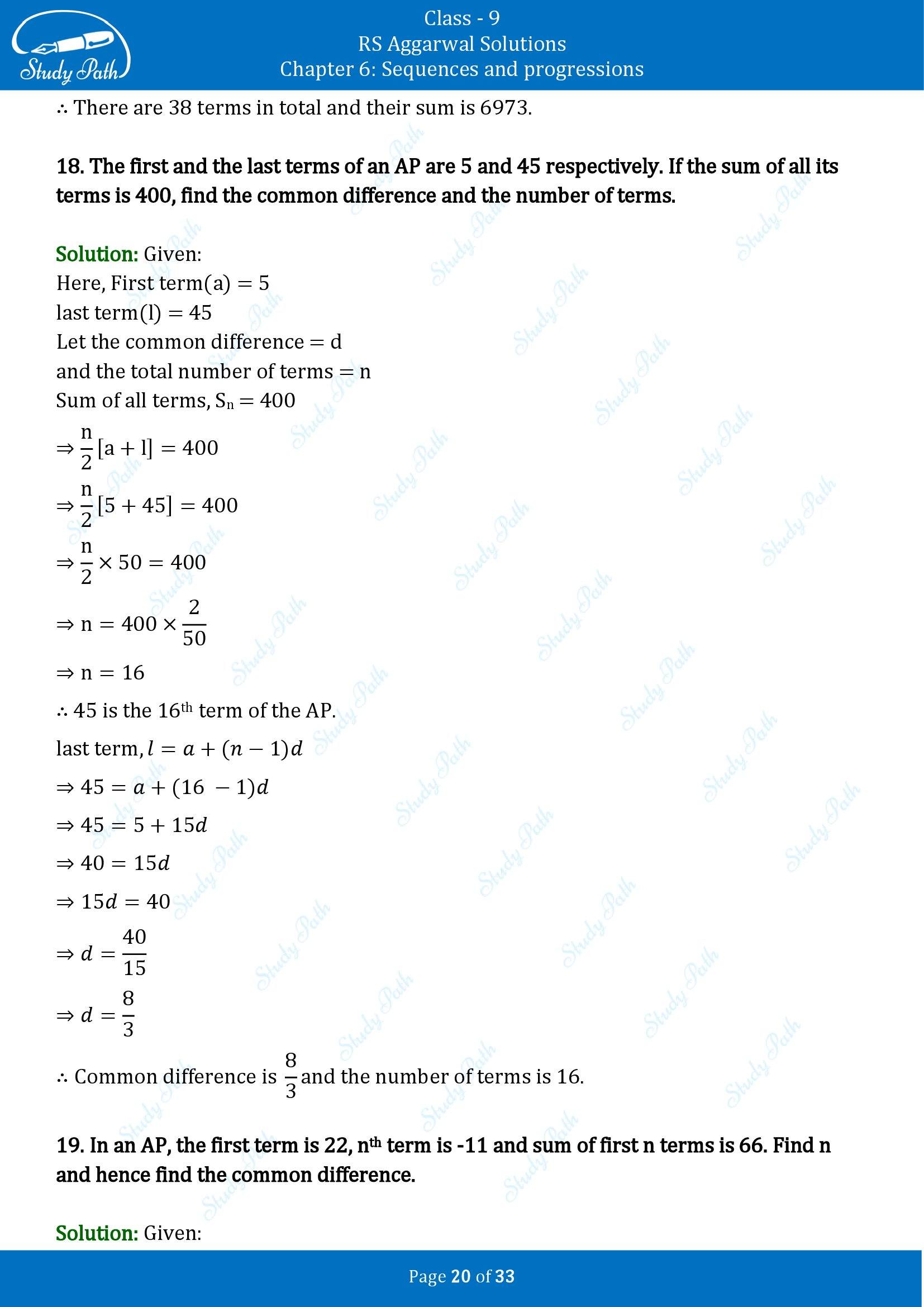 RS Aggarwal Solutions Class 9 Chapter 6 Sequences and Progressions Exercise 6B 00020
